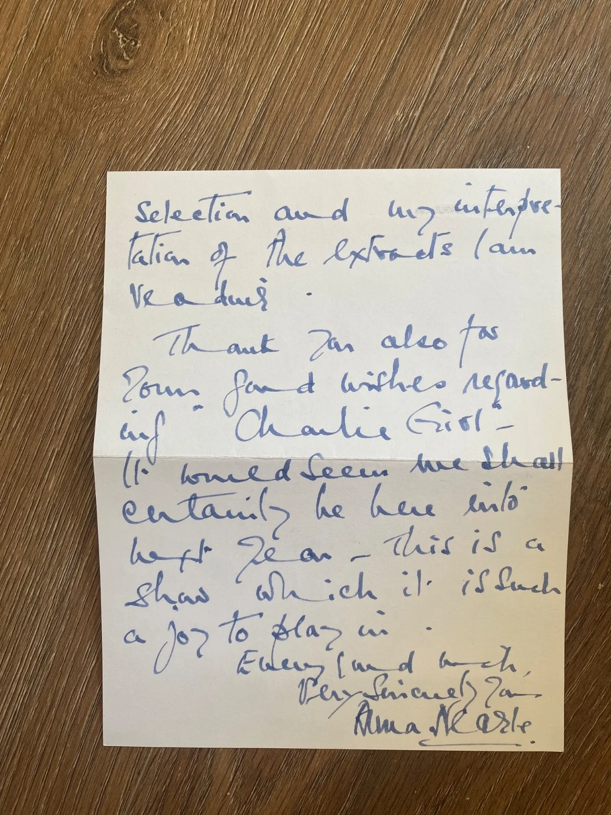 ANNA NEAGLE SIGNED PRIVATE LETTER FROM 1971 WITH COA, image 3
