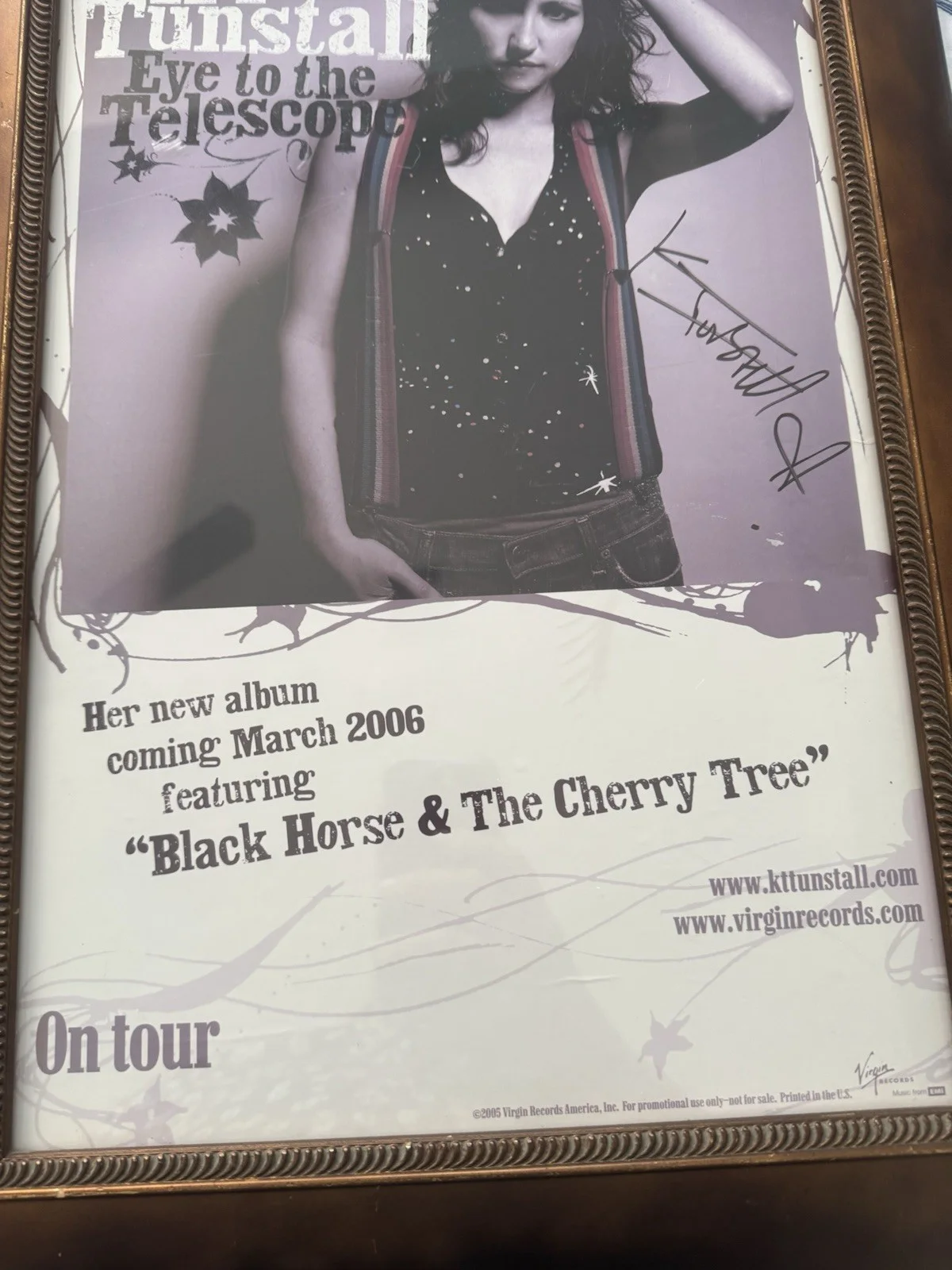 KT Tunstall Signed RARE Promo Tour Music Poster Eye To The Telescope Framed, изображение 4