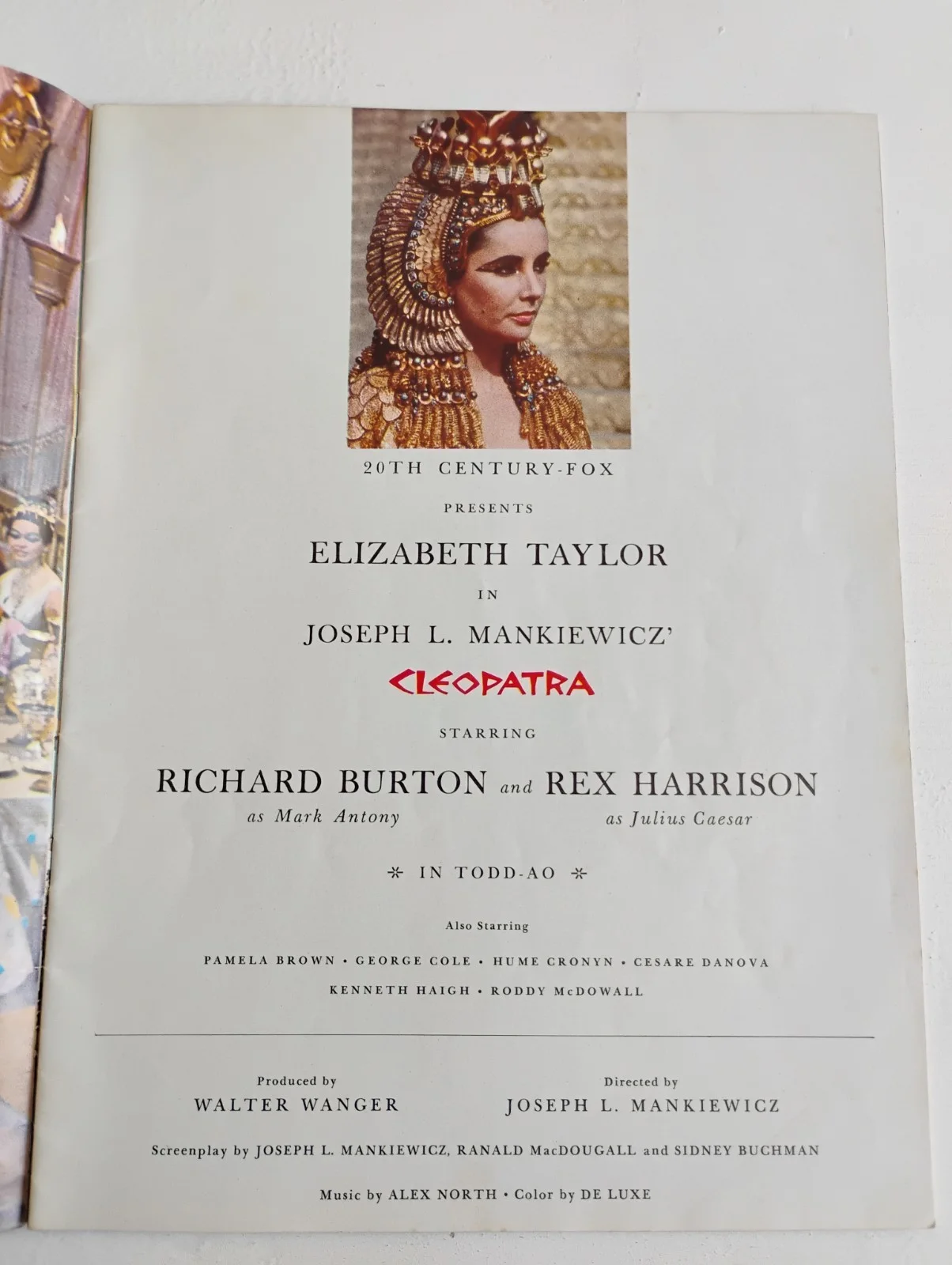 Cleopatra - Original Film Movie Brochure Elizabeth Taylor Richard Burton 1963, изображение 3