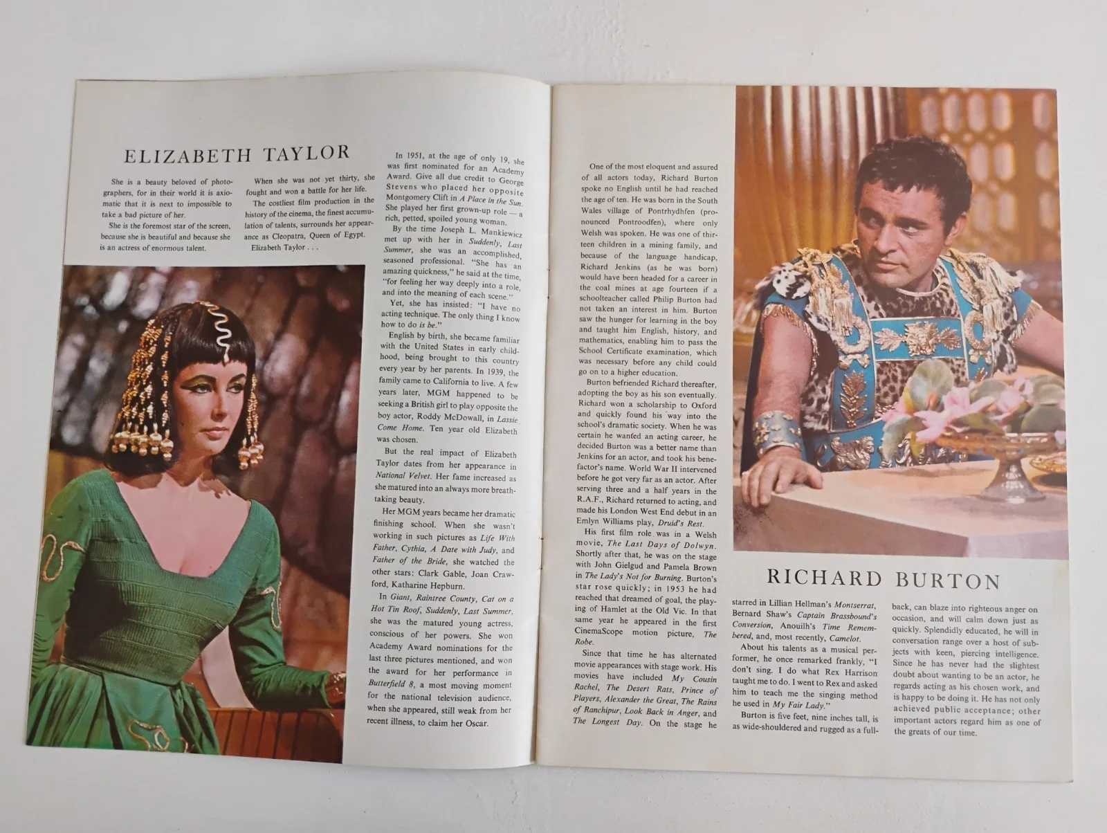Cleopatra - Original Film Movie Brochure Elizabeth Taylor Richard Burton 1963, изображение 4