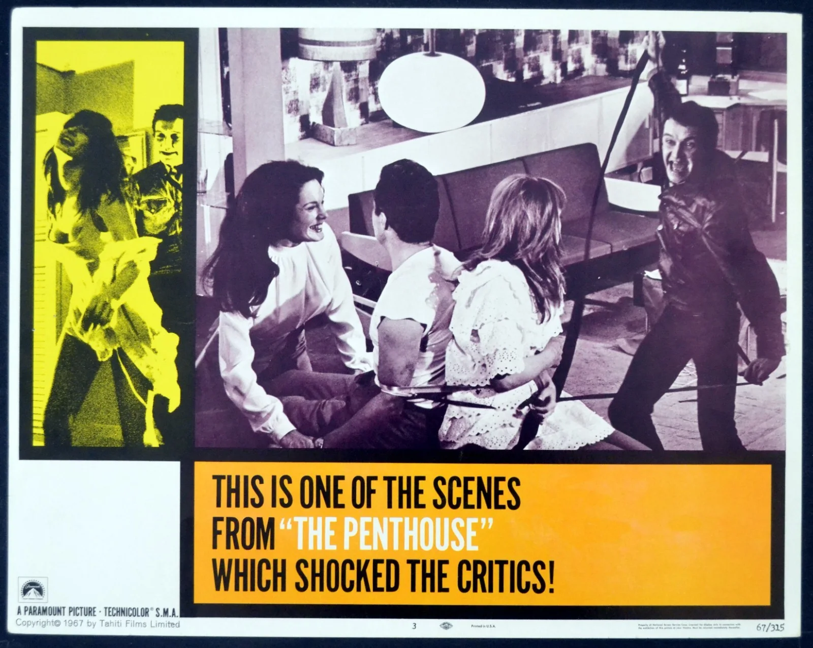 PENTHOUSE 1967 Suzy Kendall, Terence Morgan, Martine Beswick 2 LOBBY CARDS, изображение 2
