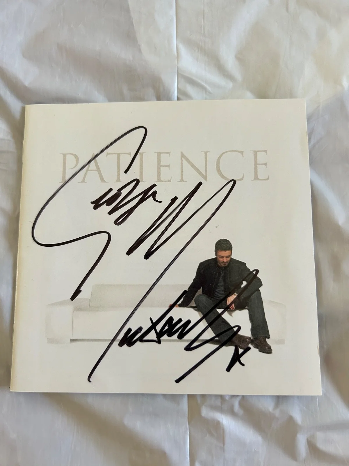 George Michael Autographed Signed Patience Promo CD Album, image 5