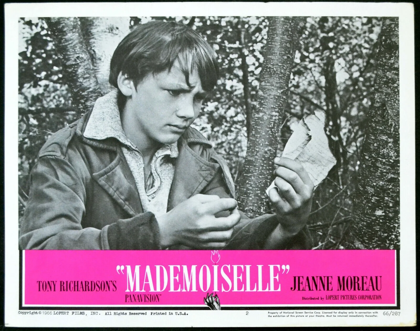 MADEMOISELLE 1966 Ettore Manni, Tony Richardson 2 LOBBY CARDS, изображение 2
