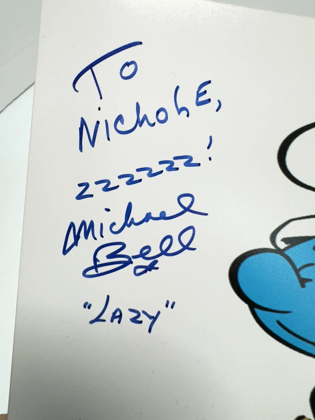 Michael Bell — MICHAEL BELL Signed SMURFS 8x10 Photo Autograph Lazy The Smurf Peyo Duke Voice, изображение 5