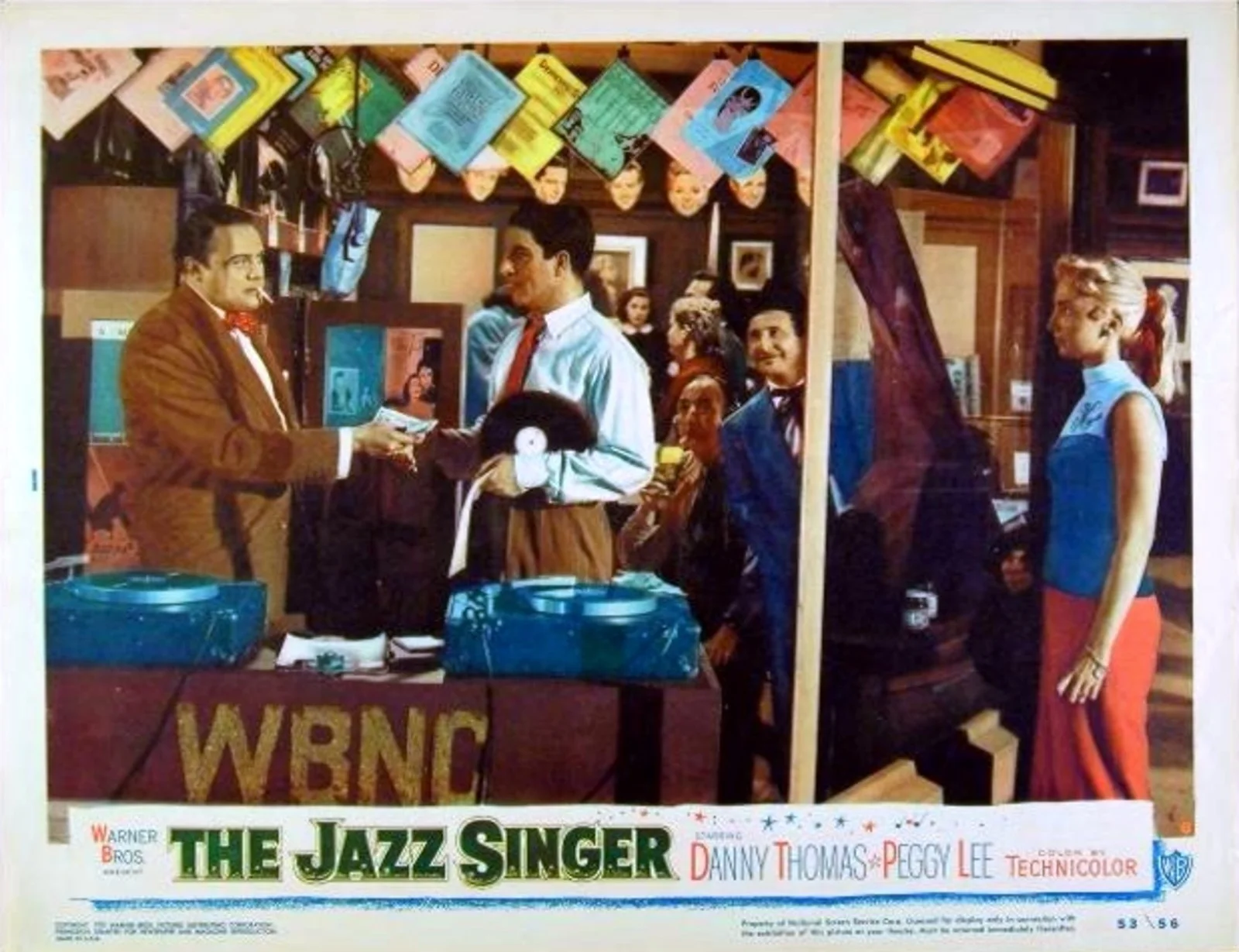 JAZZ SINGER 1953 Peggy Lee, Danny Thomas 2 LOBBY CARDS, изображение 2