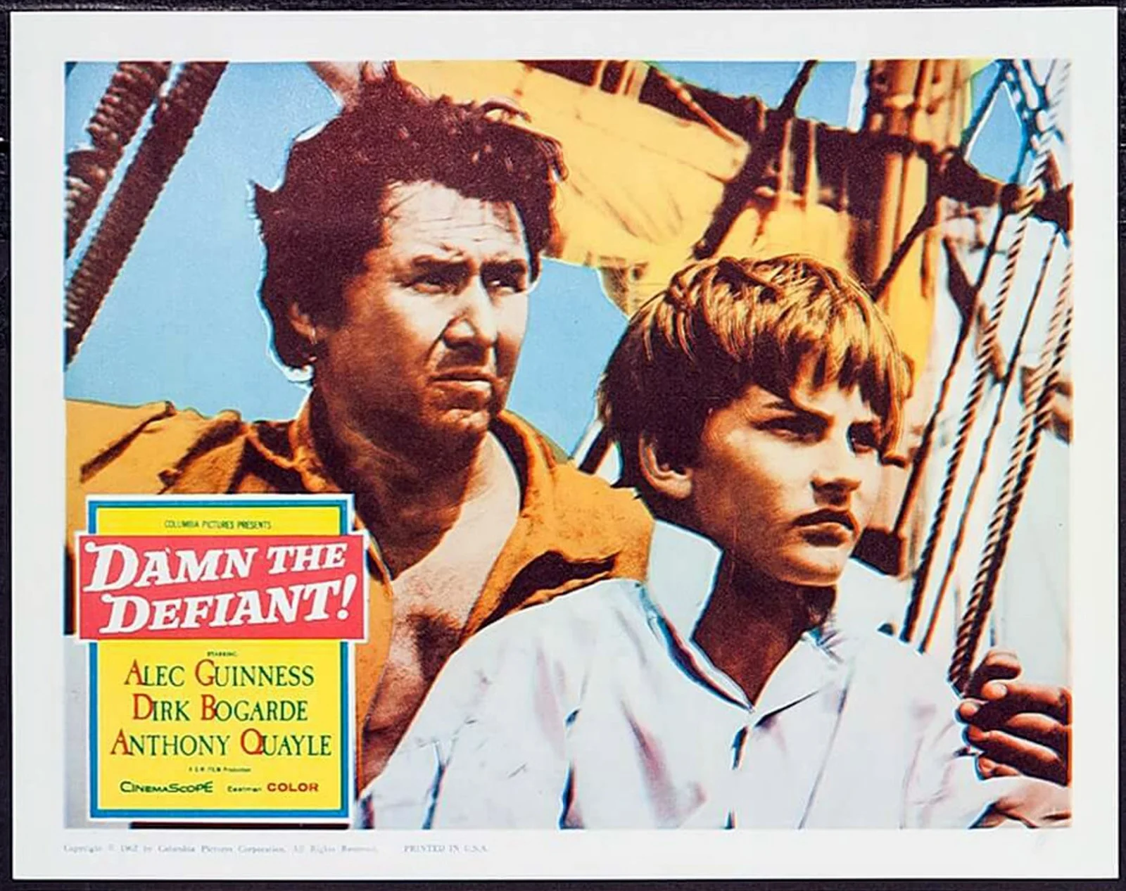 H.M.S. DEFIANT 1962 Alec Guinness, Dirk Bogarde 3 LOBBY CARDS, image 3