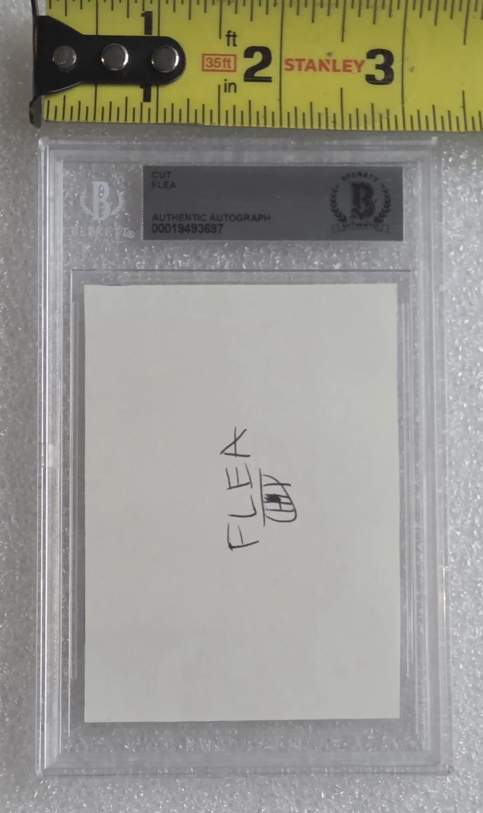 FLEA SIGNED SLABBED BECKETT BAS COA MUSIC AUTOGRAPHED RED HOT CHILI PEPPERS, изображение 2
