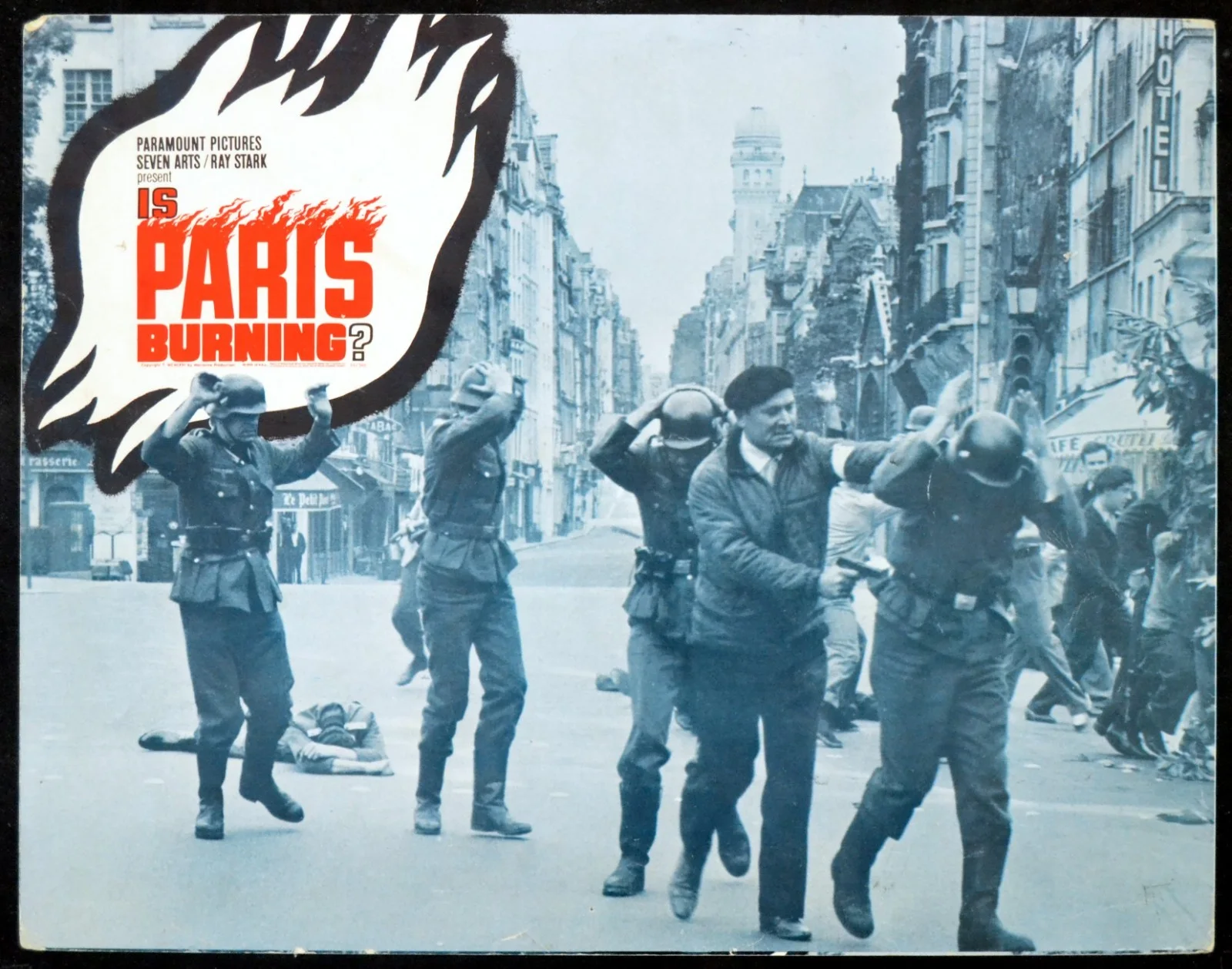 IS PARIS BURNING? 1966 Jean-Paul Belmondo, Leslie Caron 3 LOBBY CARDS, изображение 2