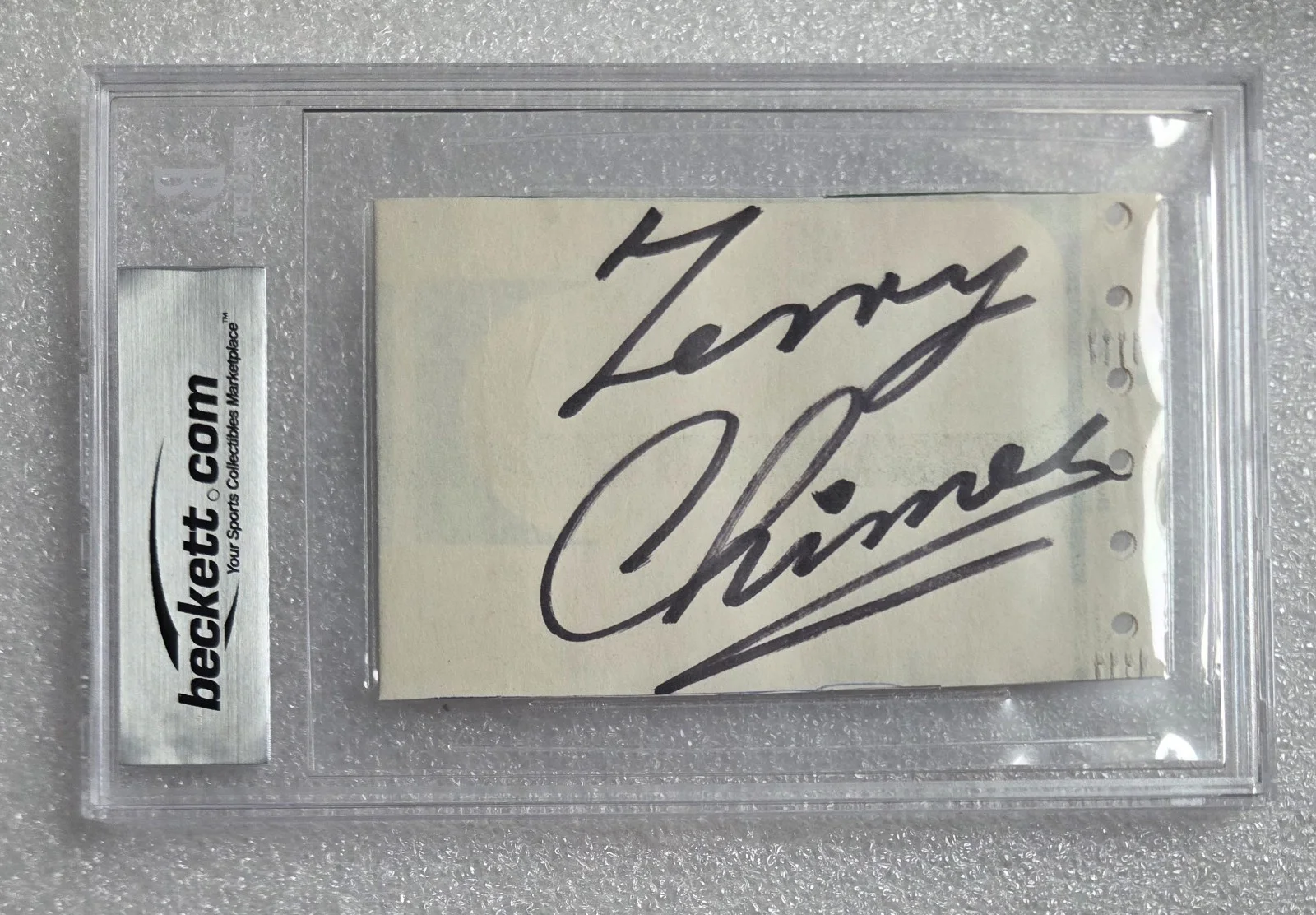 THE CLASH SIMONON CHIMES SIGNED BECKETT BAS COA AUTOGRAPHED SLABBED PAUL TERRY, image 2