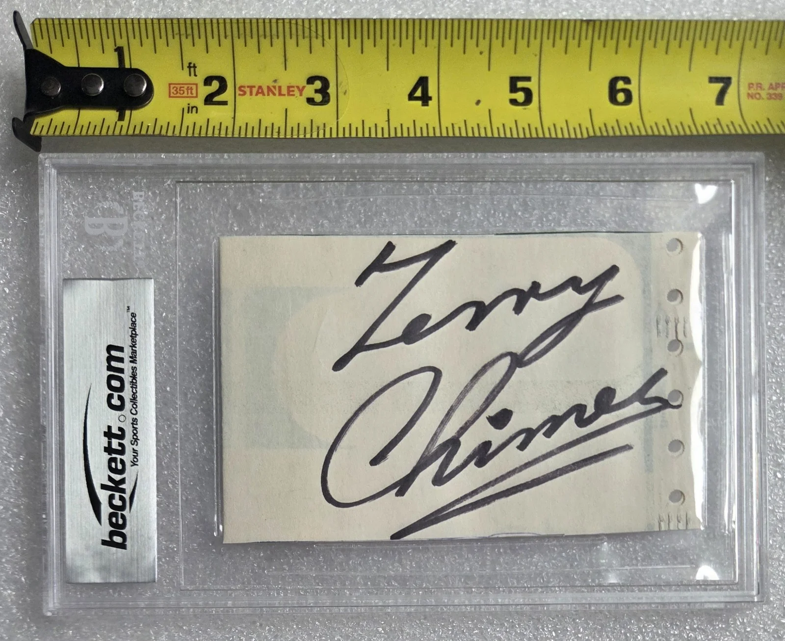THE CLASH SIMONON CHIMES SIGNED BECKETT BAS COA AUTOGRAPHED SLABBED PAUL TERRY, image 4
