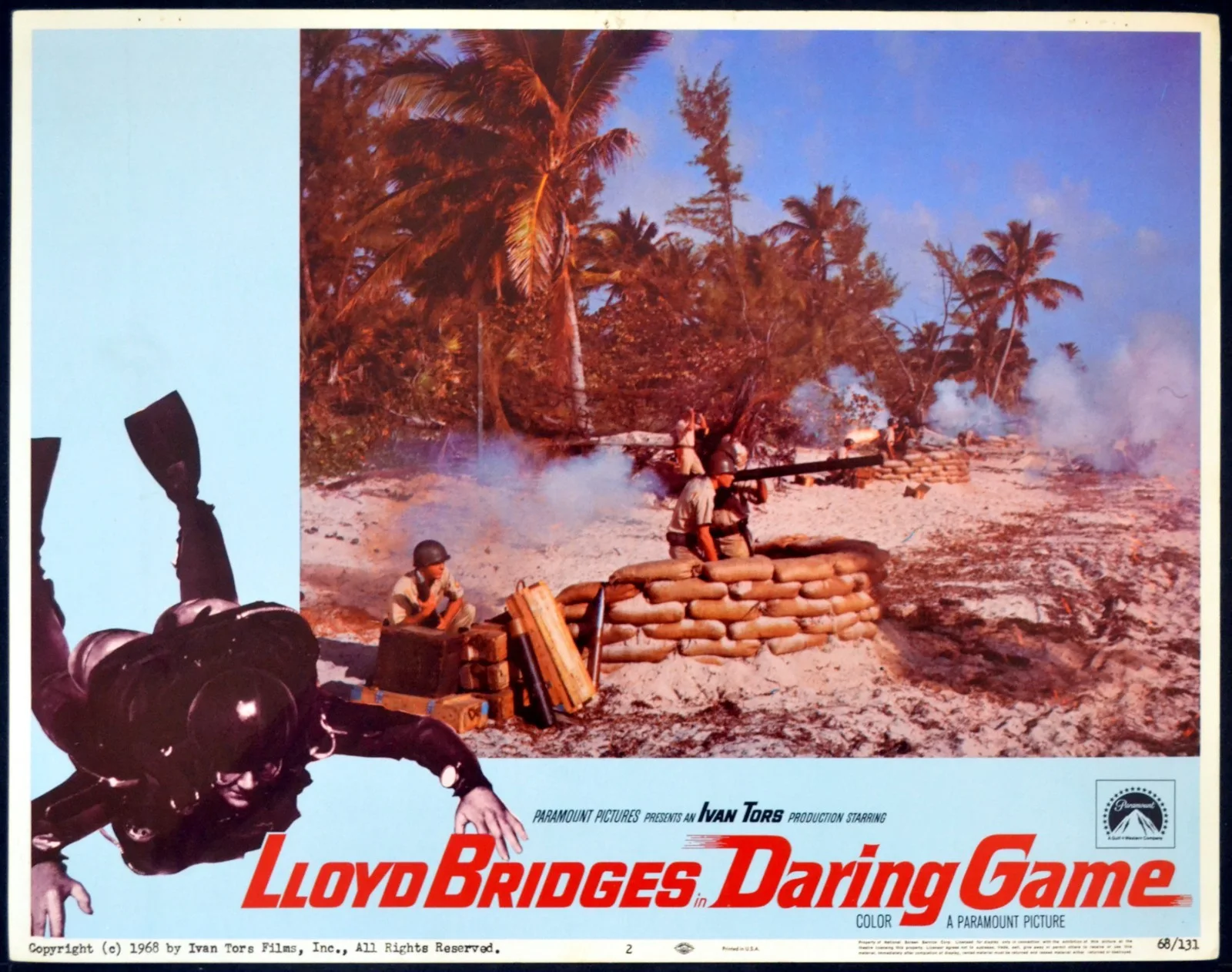 DARING GAME 1968 Lloyd Bridges, Nico Minardos, Michael Ansara 5 LOBBY CARDS, image 2