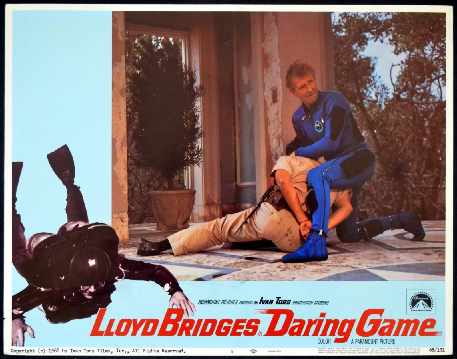 DARING GAME 1968 Lloyd Bridges, Nico Minardos, Michael Ansara 5 LOBBY CARDS, image 3