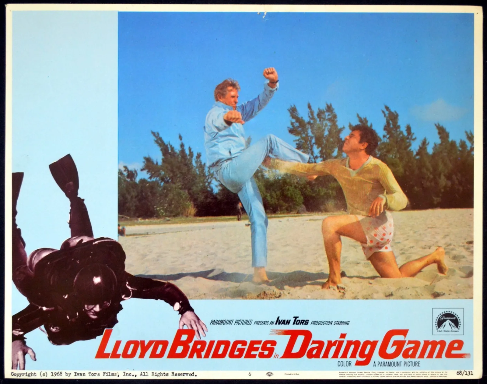 DARING GAME 1968 Lloyd Bridges, Nico Minardos, Michael Ansara 5 LOBBY CARDS, image 4