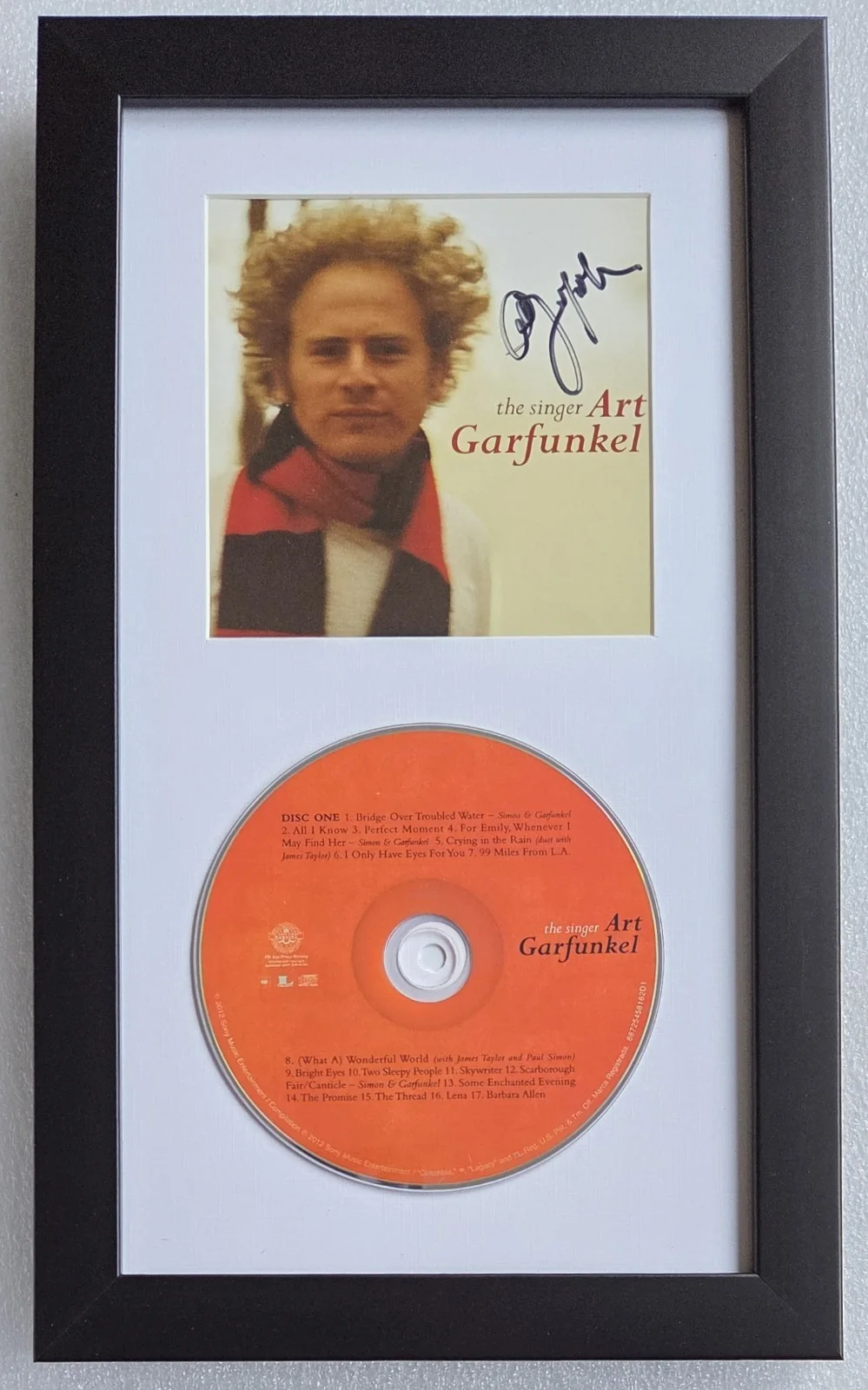 ART GARFUNKEL CD DISPLAY AUTOGRAPHED BECKETT BAS COA SIGNED MUSIC SINGER SIMON, image 2