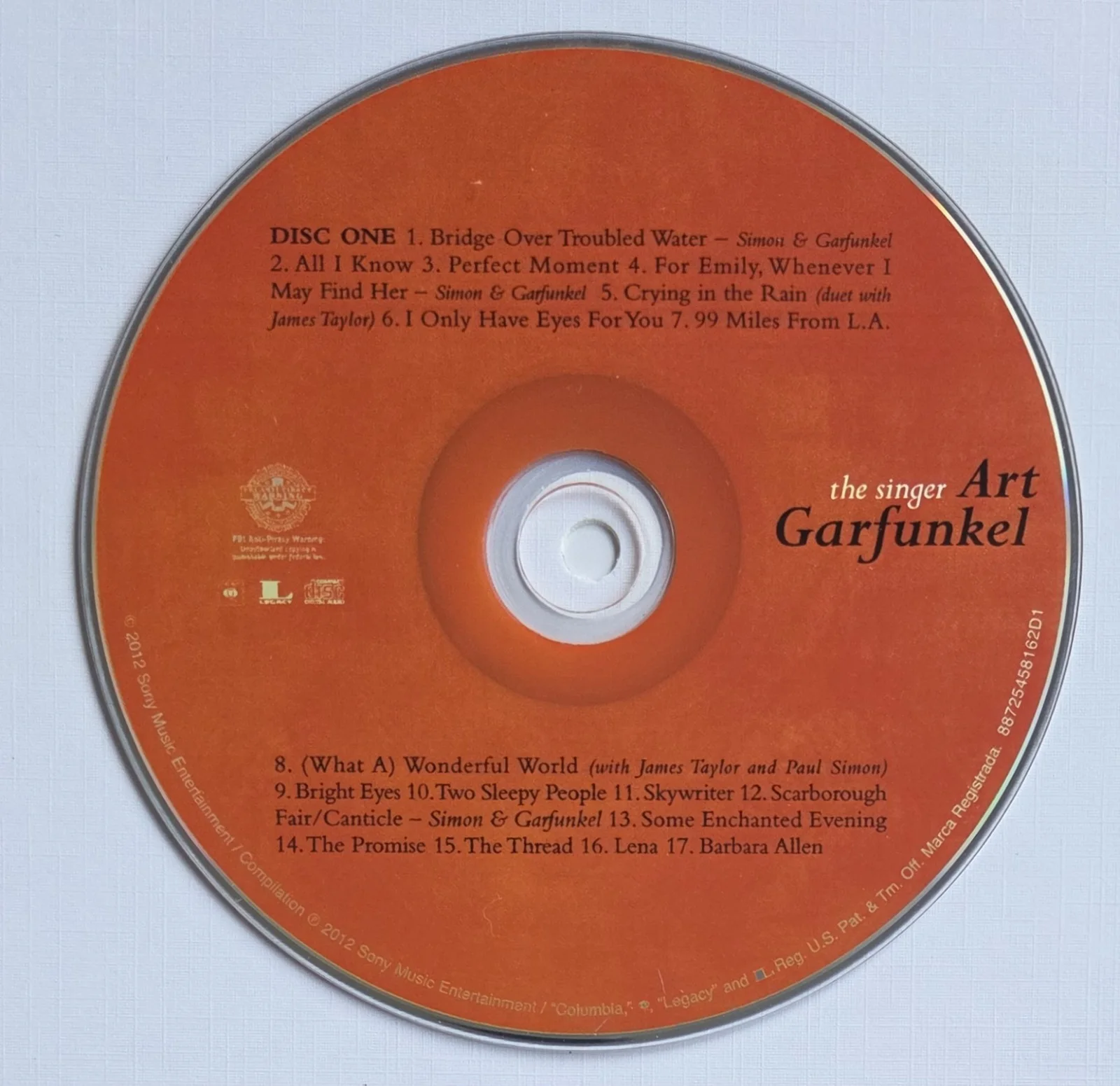 ART GARFUNKEL CD DISPLAY AUTOGRAPHED BECKETT BAS COA SIGNED MUSIC SINGER SIMON, image 4