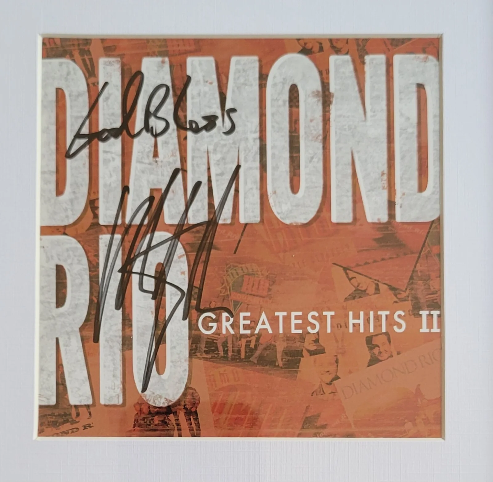 MARTY ROE CD DISPLAY AUTOGRAPHED BECKETT BAS COA DIAMOND RIO SIGNED MUSIC BAND, image 3