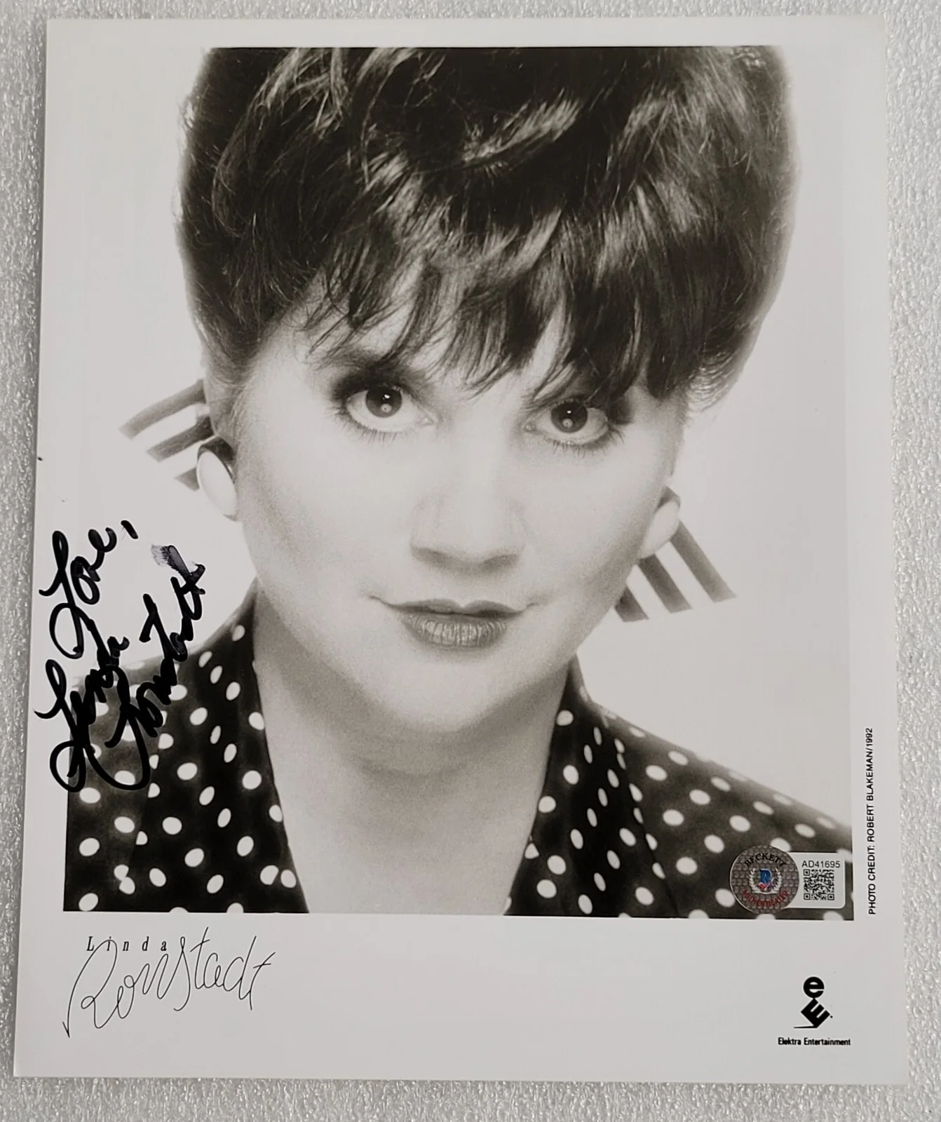 LINDA RONSTADT BAS BECKETT COA 8X10 PHOTO SIGNED AUTOGRAPHED MUSIC SINGER RARE, изображение 2
