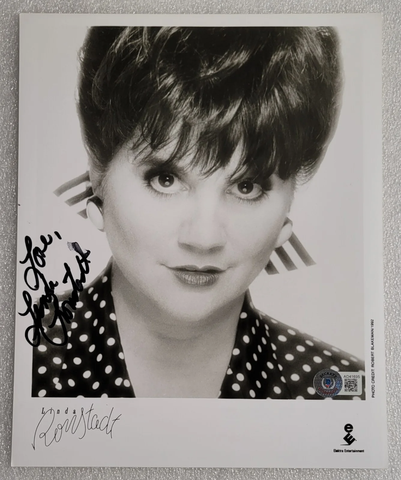 LINDA RONSTADT BAS BECKETT COA 8X10 PHOTO SIGNED AUTOGRAPHED MUSIC SINGER RARE, изображение 3