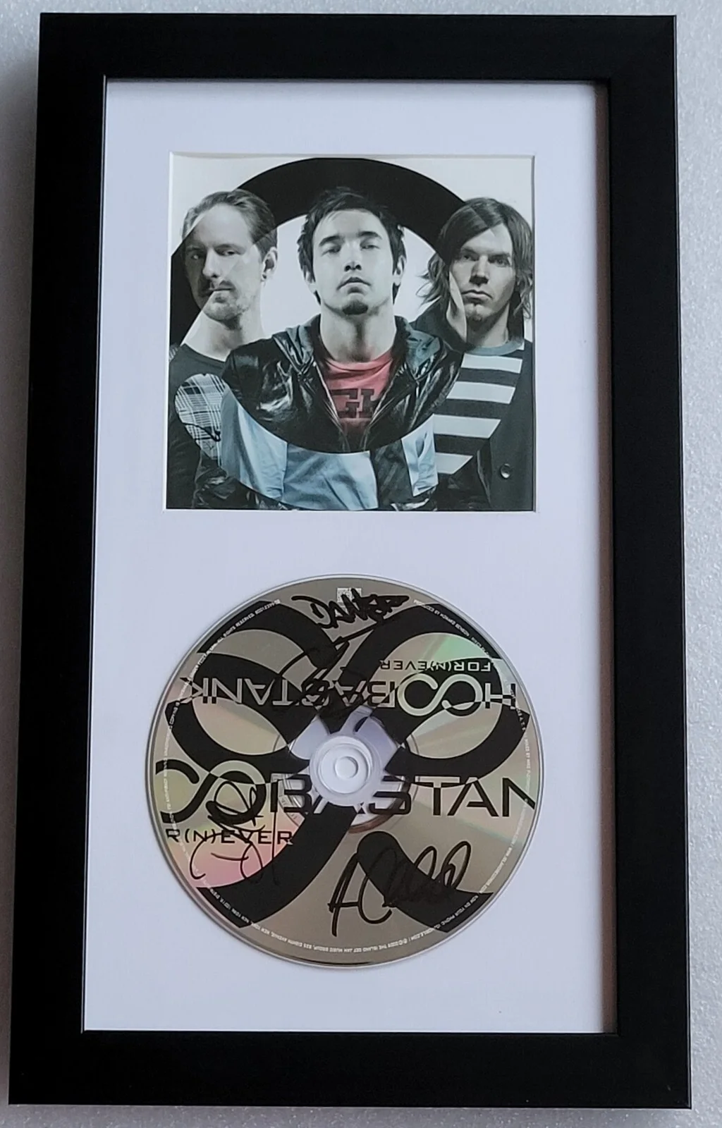 HOOBASTANK AUTOGRAPHED BECKETT COA LOA BAS CD MUSIC DISPLAY SIGNED MUSIC BAND, изображение 2