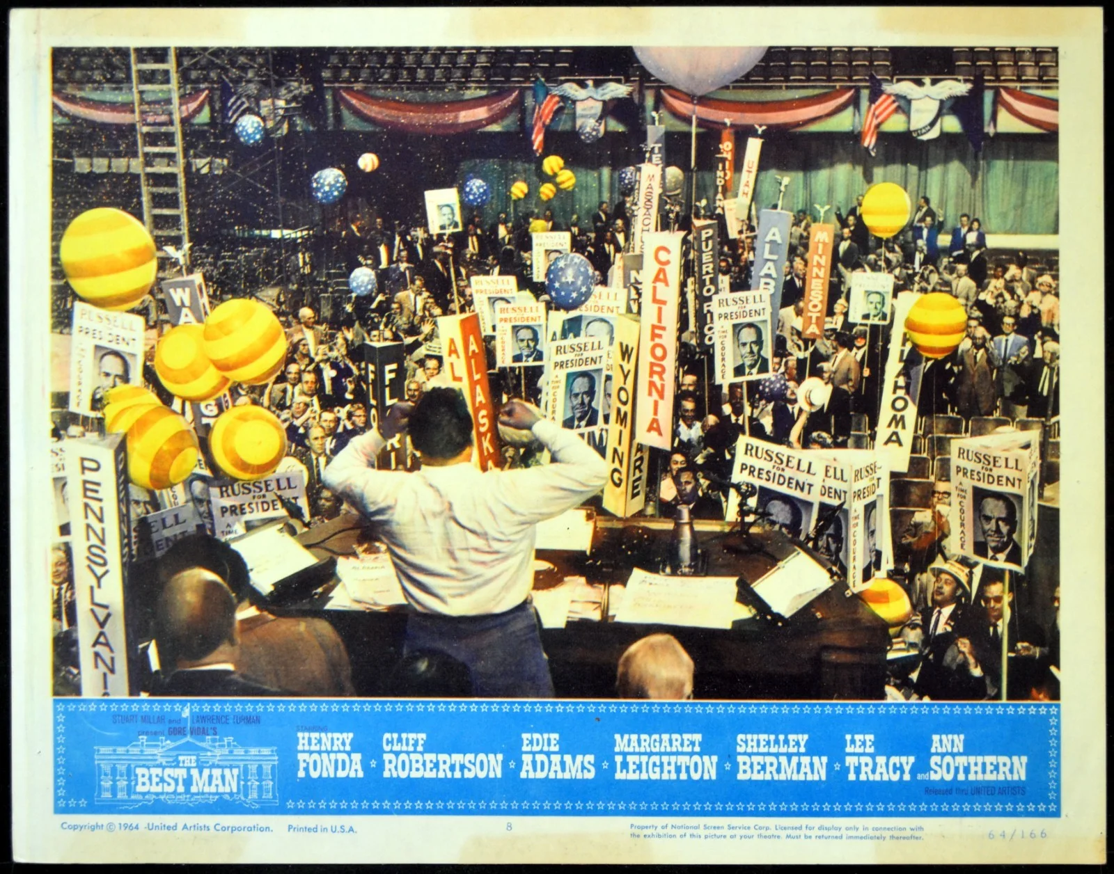 BEST MAN 1964 Henry Fonda, Cliff Robertson, Edie Adams 2 LOBBY CARDS, изображение 2