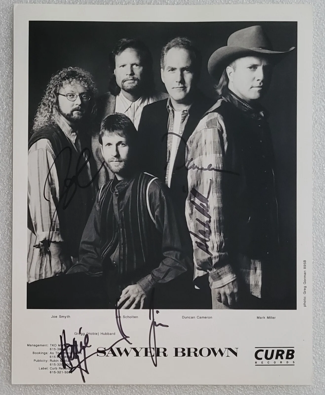 SAWYER BROWN SIGNED PROMO PHOTO BECKETT LOA BAS COA COUNTRY MUSIC BAND AUTOGRAPH, изображение 3