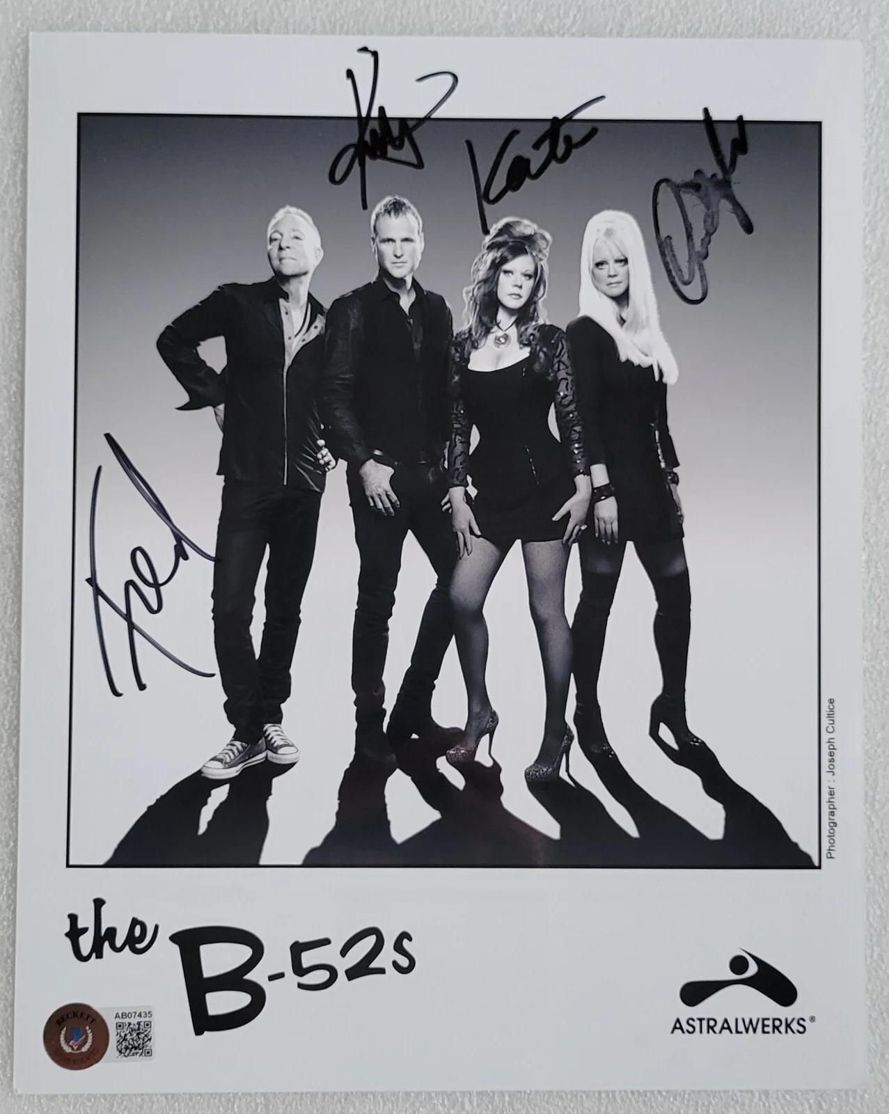 B-52S SIGNED PHOTO BECKETT LOA BAS COA FULL LETTER AUTOGRAPHED 8X10 B 52S BAND, изображение 4