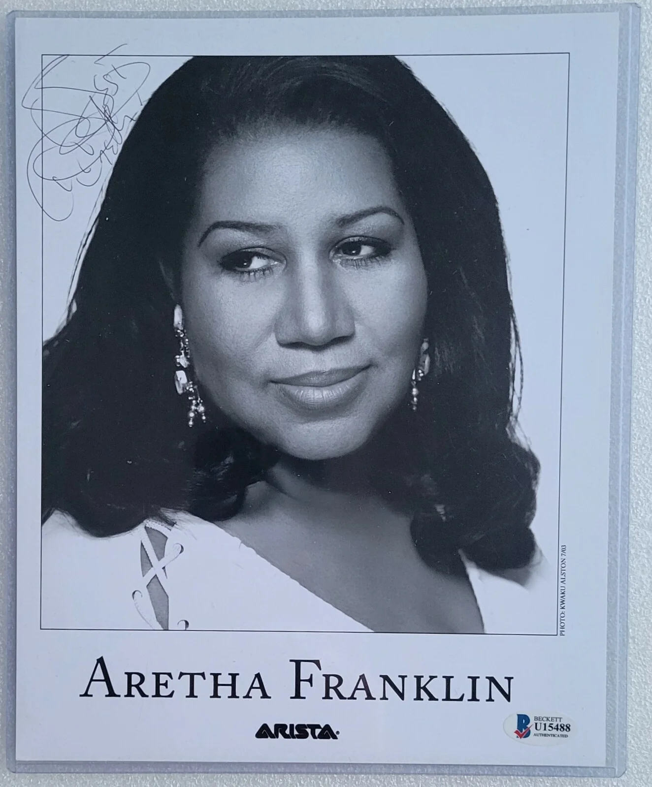 ARETHA FRANKLIN SIGNED BECKETT BAS 8X10 PHOTO COA SOUL MUSIC SINGER AUTOGRAPHED, изображение 3