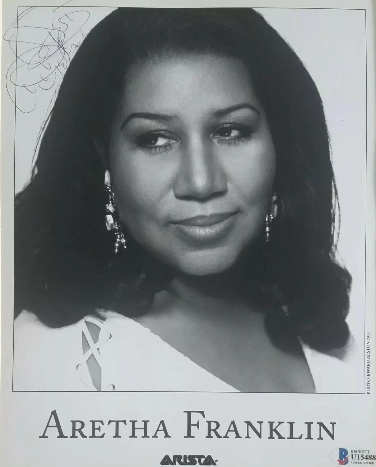 ARETHA FRANKLIN SIGNED BECKETT BAS 8X10 PHOTO COA SOUL MUSIC SINGER AUTOGRAPHED, изображение 5