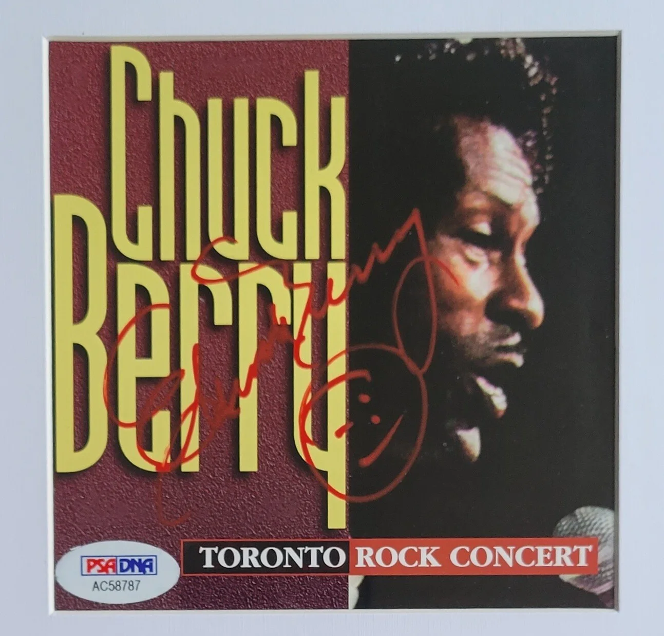 CHUCK BERRY SIGNED PSA/DNA COA ROCK ROLL MUSIC SINGER AUTOGRAPHED CD DISPLAY PSA, image 4