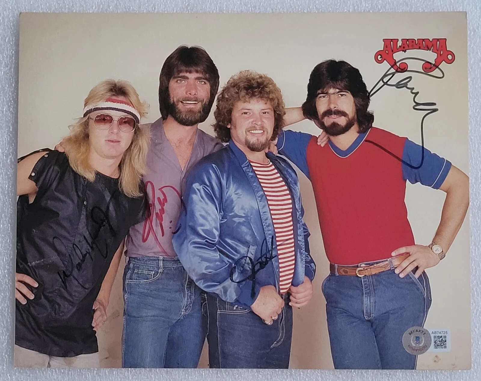 ALABAMA SIGNED PHOTO BECKETT LOA BAS COA COUNTRY MUSIC BAND AUTOGRAPH JEFF COOK, изображение 2