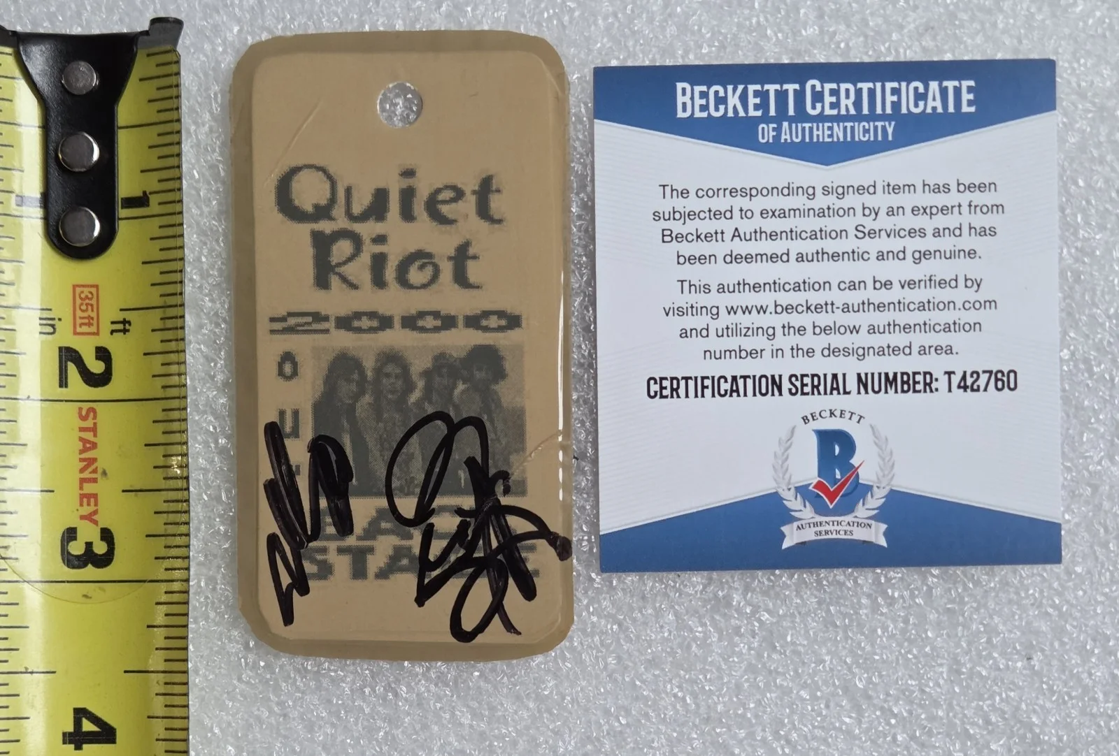 QUIET RIOT LOT OF 4 SIGNED PASSES BECKETT COA AUTOGRAPHED BAND PRESENT GIFT RARE, изображение 5