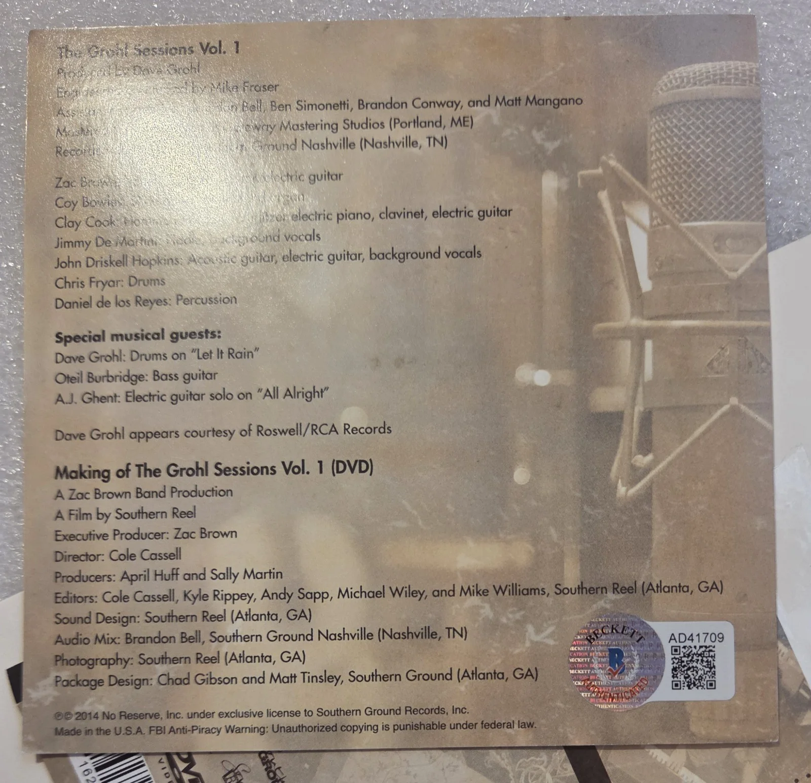 ZAC BROWN BAND SIGNED CD DISPLAY BECKETT BAS COA AUTOGRAPHED MUSIC PRESENT GIFT, image 5