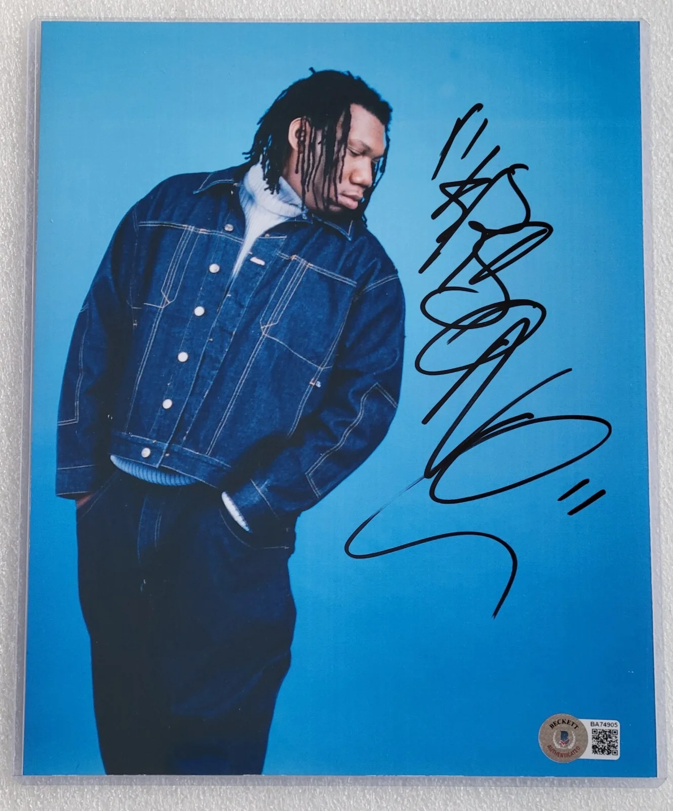 KRS-ONE 8X10 PHOTO AUTOGRAPHED BECKETT BAS COA SIGNED MUSIC RAPPER CERTIFIED, image 2