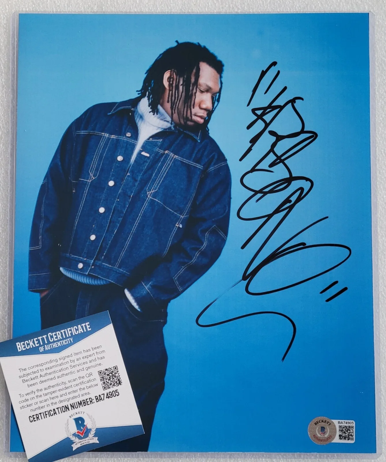 KRS-ONE 8X10 PHOTO AUTOGRAPHED BECKETT BAS COA SIGNED MUSIC RAPPER CERTIFIED, image 3