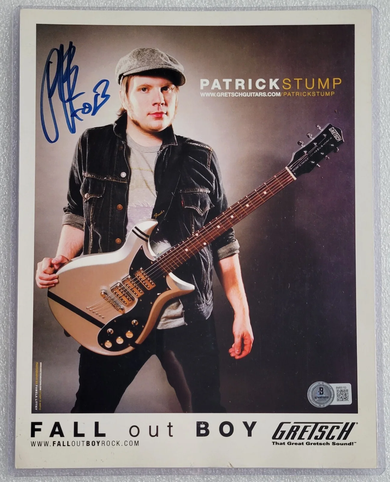 PATRICK STUMP SIGNED PHOTO BECKETT BAS COA 8X10 AUTOGRAPHED FALL OUT BOY BAND, изображение 2