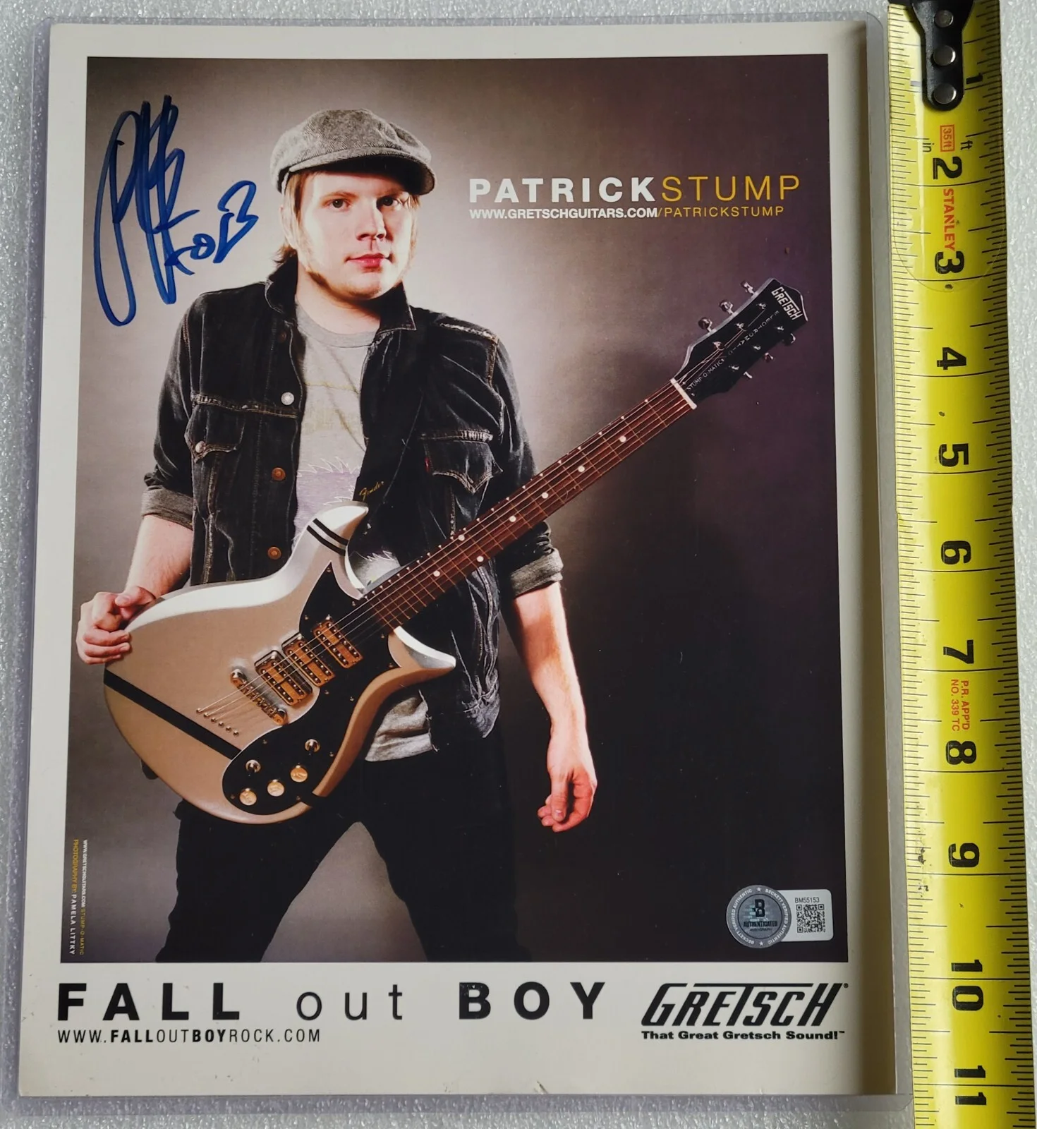 PATRICK STUMP SIGNED PHOTO BECKETT BAS COA 8X10 AUTOGRAPHED FALL OUT BOY BAND, изображение 5