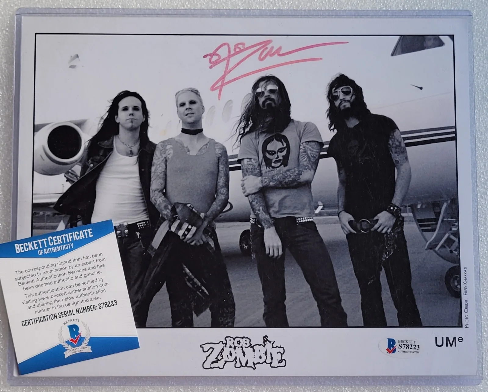 ROB ZOMBIE SIGNED 8X10 PHOTO BECKETT BAS COA MUSIC BAND SINGER AUTOGRAPHED PROMO, изображение 5
