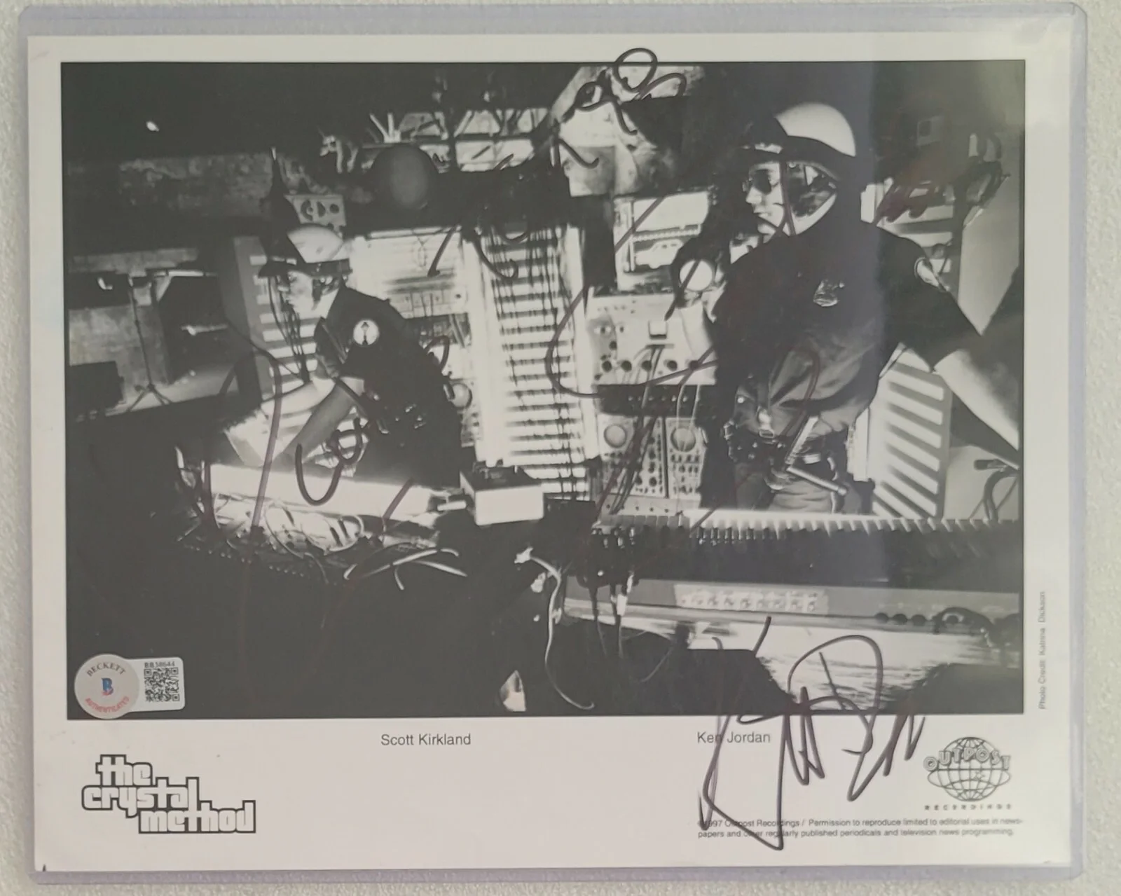 THE CRYSTAL METHOD SIGNED PHOTO BECKETT BAS COA AUTOGRAPHED 8X10 TECHNO MUSIC, image 3