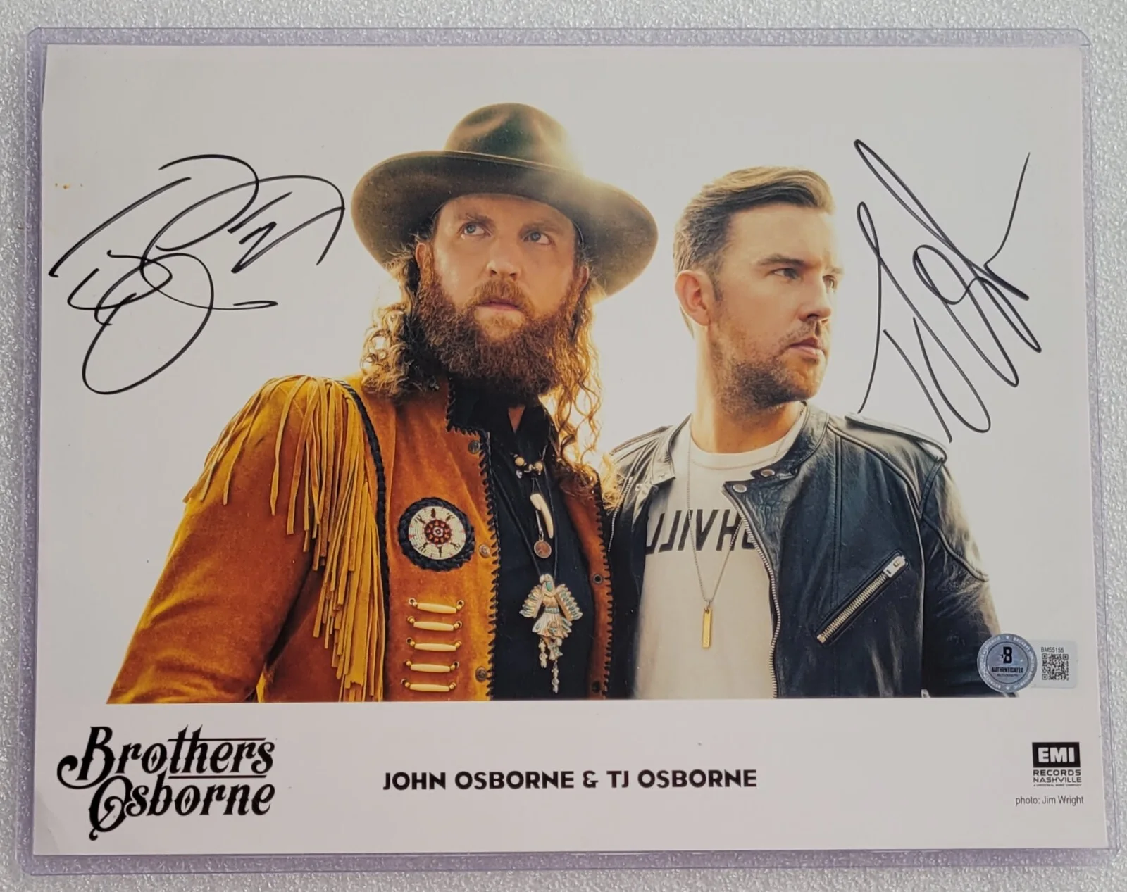 BROTHERS OSBORNE SIGNED PROMO PHOTO BECKETT LOA BAS COA COUNTRY BAND AUTOGRAPHED, изображение 2