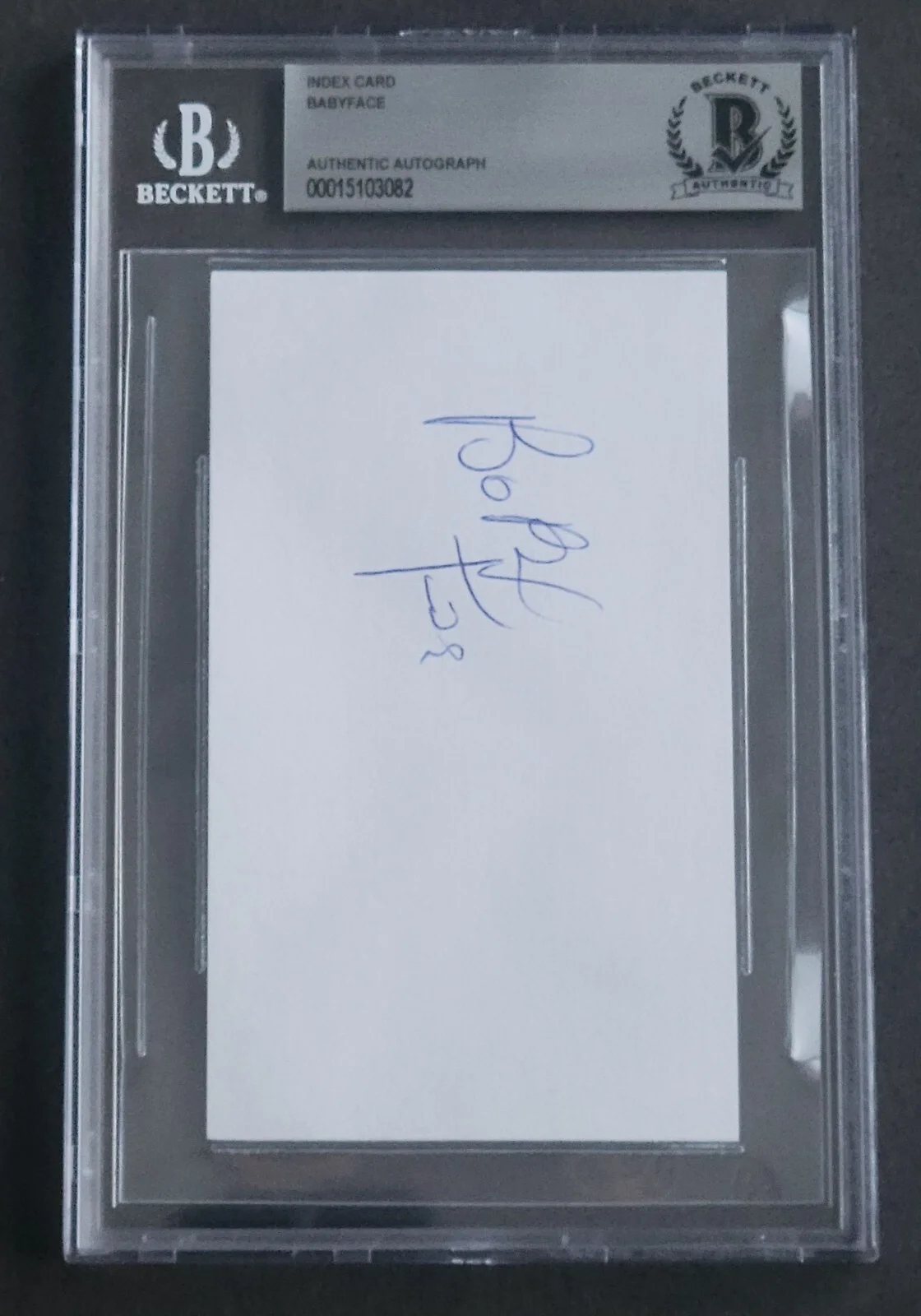 BABYFACE SIGNED CUT SLABBED BECKETT BAS COA AUTOGRAPHED MUSIC PRODUCER, image 2