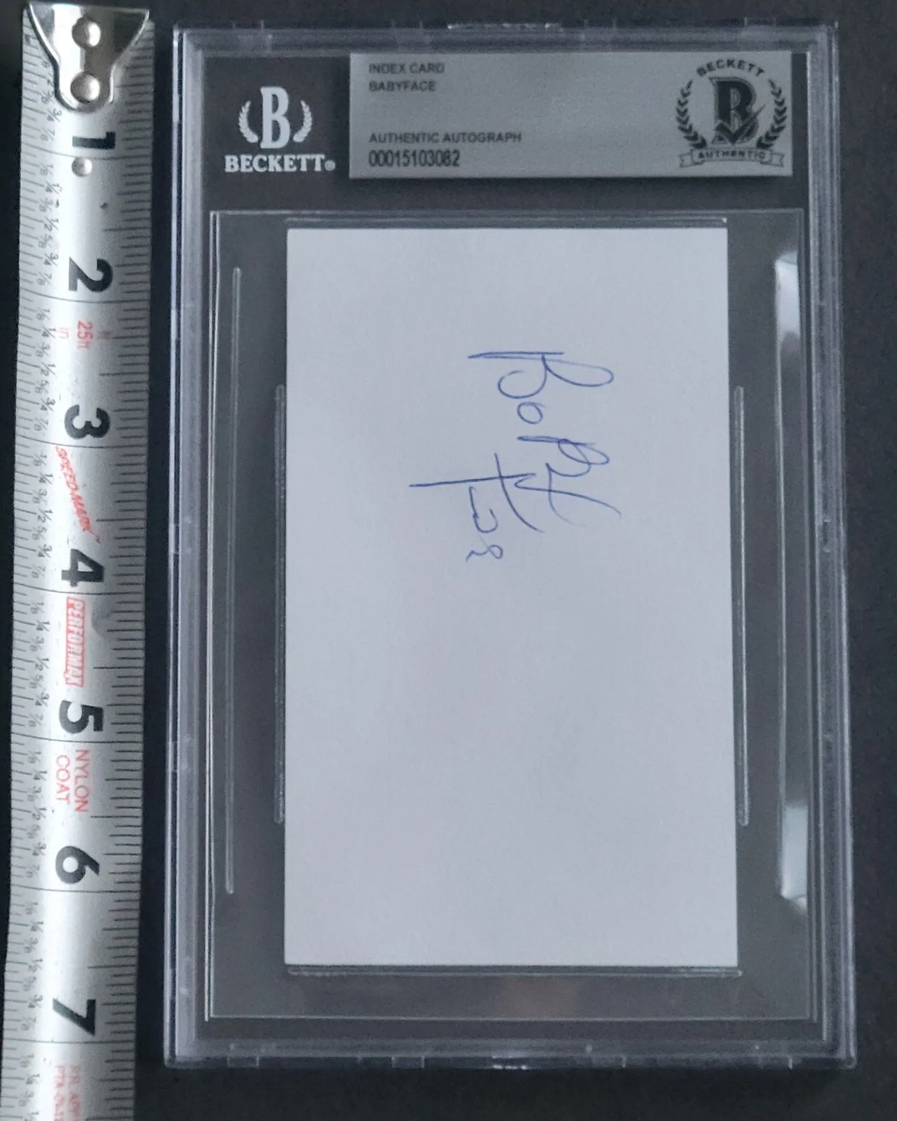 BABYFACE SIGNED CUT SLABBED BECKETT BAS COA AUTOGRAPHED MUSIC PRODUCER, image 3