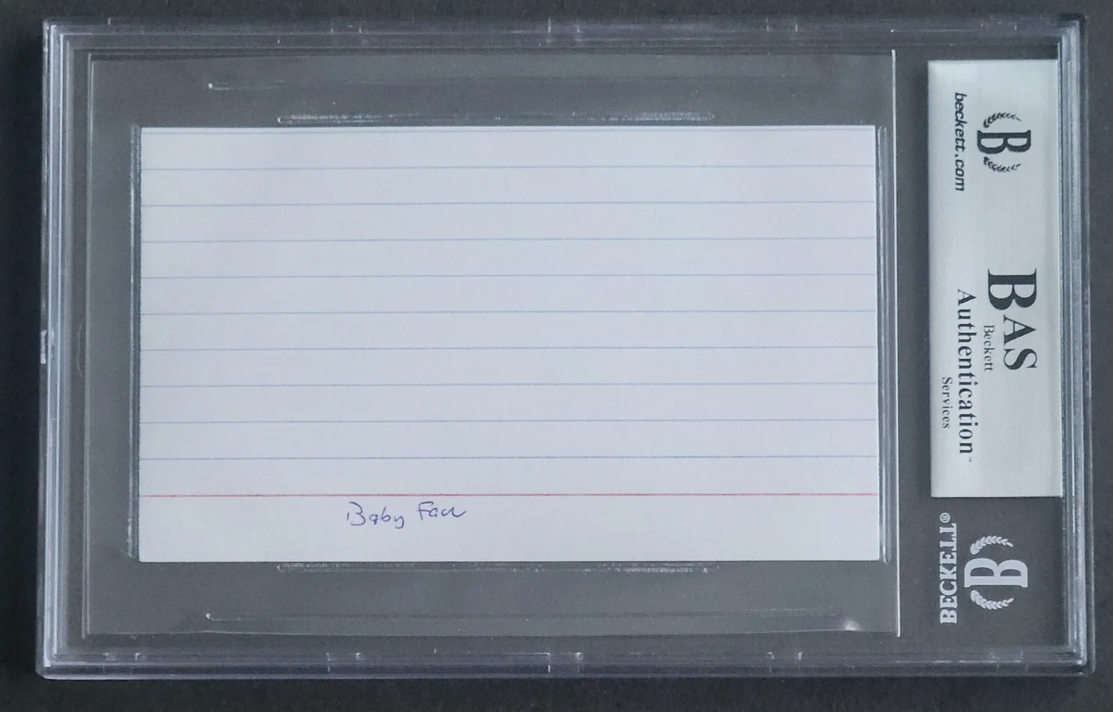 BABYFACE SIGNED CUT SLABBED BECKETT BAS COA AUTOGRAPHED MUSIC PRODUCER, image 4