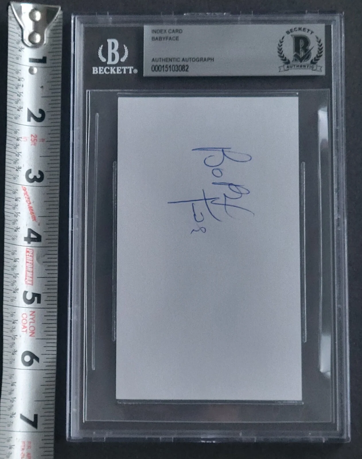 BABYFACE SIGNED CUT SLABBED BECKETT BAS COA AUTOGRAPHED MUSIC PRODUCER, image 5