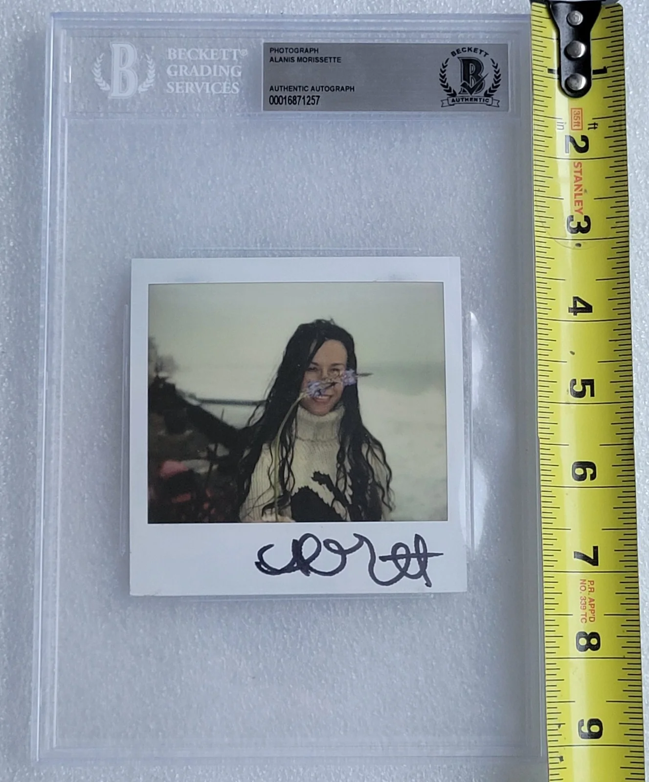 ALANIS MORISSETTE PHOTO SIGNED SLABBED BECKETT BAS COA MUSIC SINGER AUTOGRAPHED, image 4