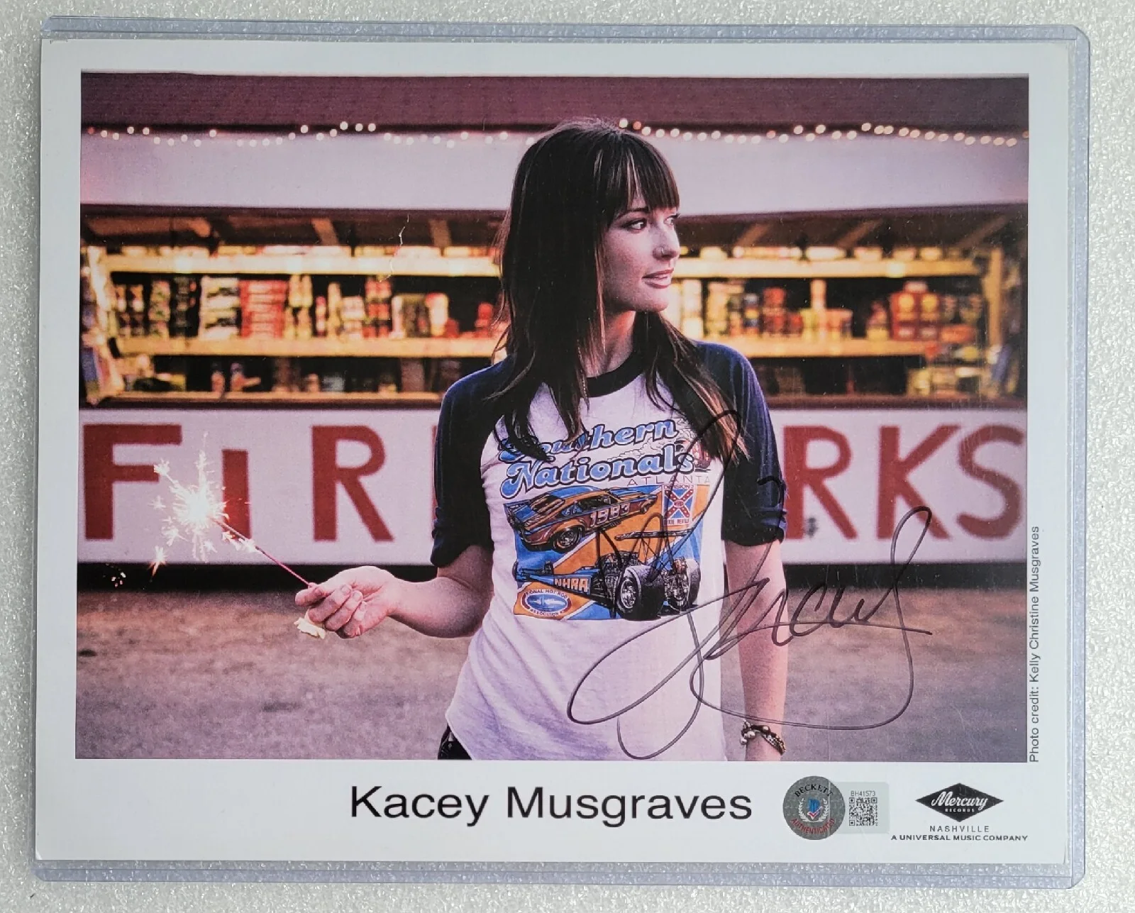 KACEY MUSGRAVES SIGNED BECKETT BAS COA PHOTO AUTOGRAPHED COUNTRY MUSIC SINGER, изображение 2