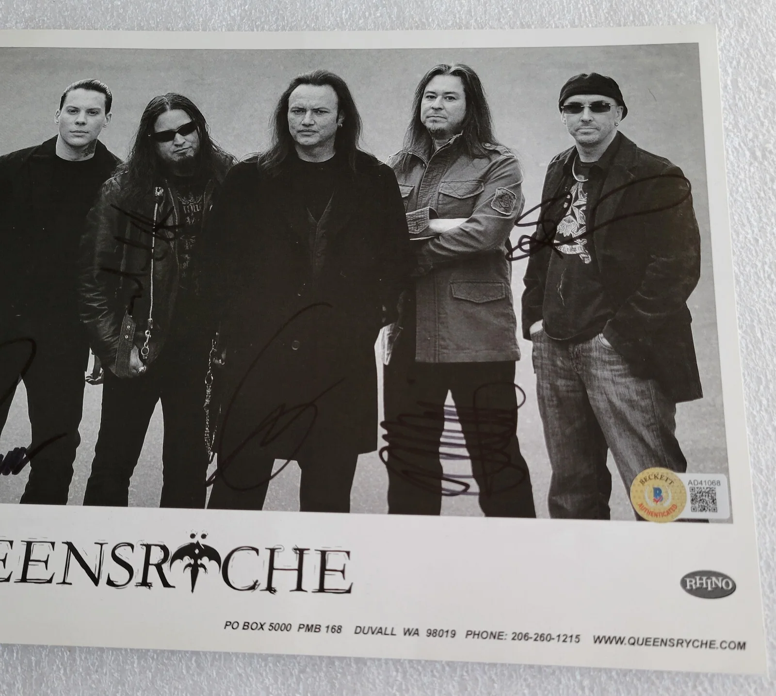 QUEENSRYCHE SIGNED PROMO PHOTO BECKETT LOA BAS COA AUTOGRAPHED 8X10 MUSIC BAND, изображение 4