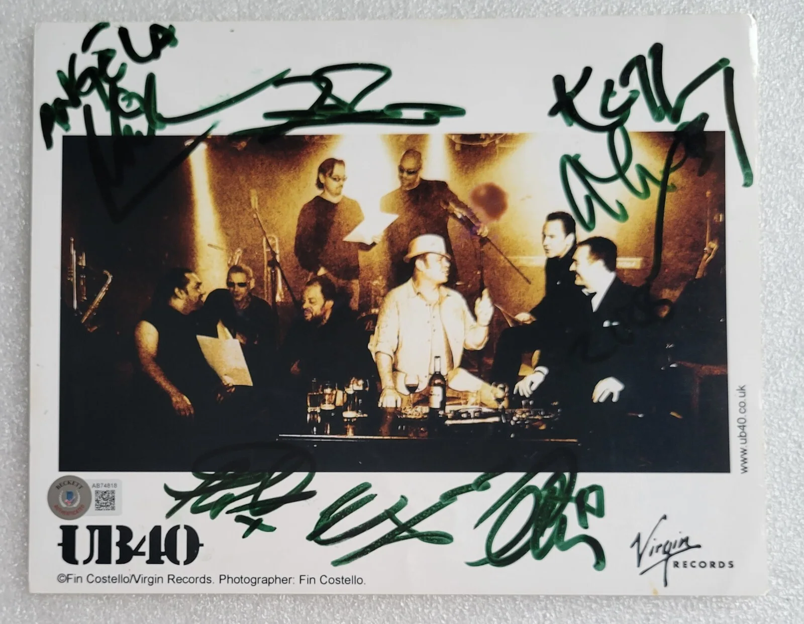 UB-40 SIGNED PHOTO BECKETT LOA BAS COA REGGAE MUSIC BAND AUTOGRAPHED UB40 RARE, изображение 4