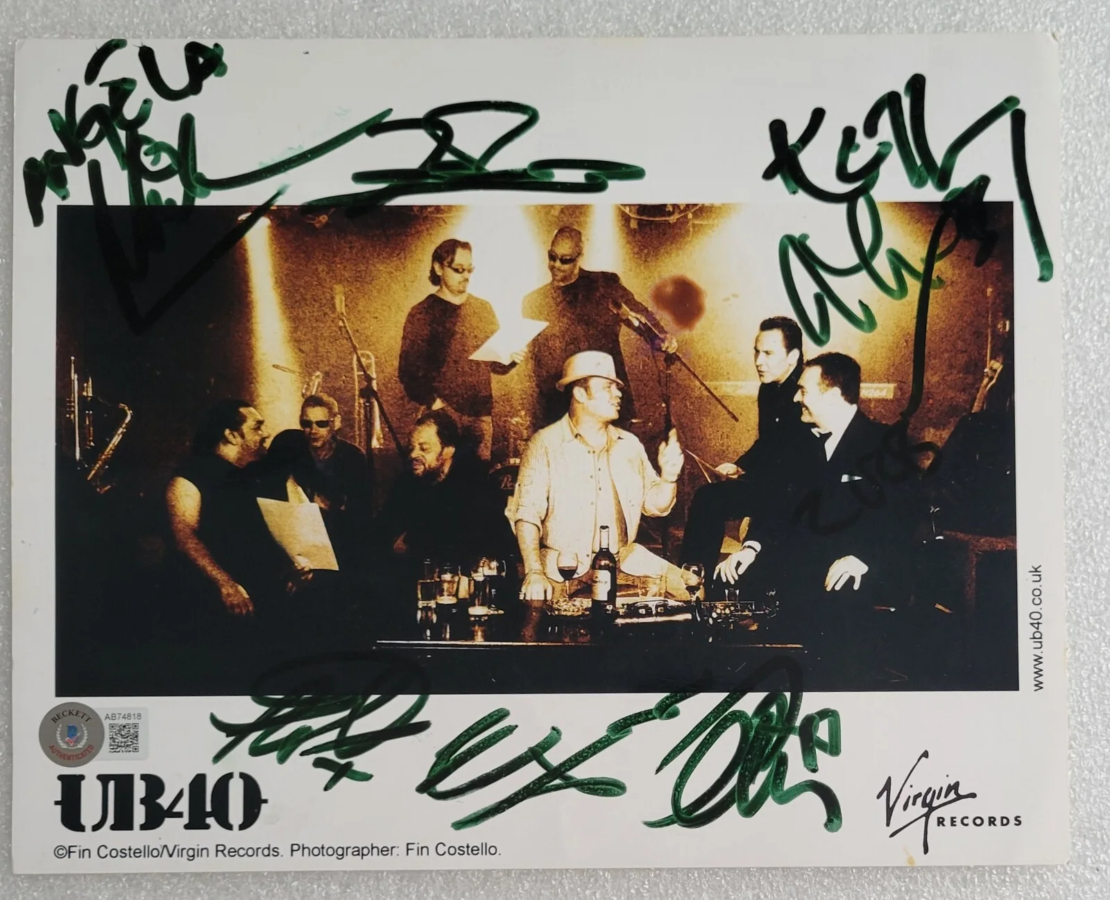 UB-40 SIGNED PHOTO BECKETT LOA BAS COA REGGAE MUSIC BAND AUTOGRAPHED UB40 RARE, изображение 5