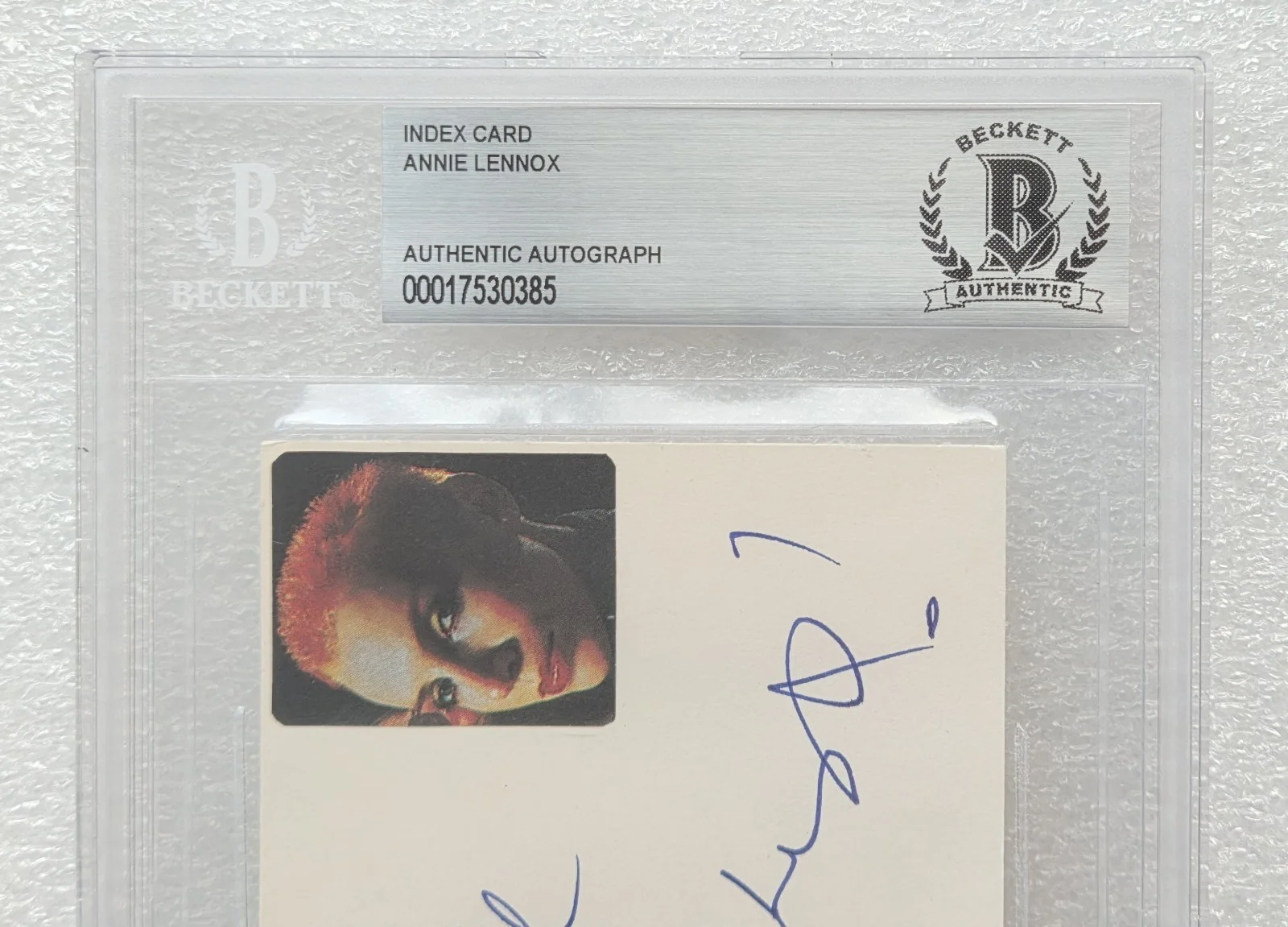 ANNIE LENNOX SIGNED SLABBED BECKETT BAS COA MUSIC SINGER AUTOGRAPHED EURYTHMICS, image 2