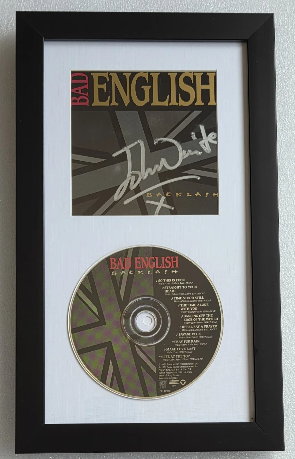 JOHN WAITE CD DISPLAY SIGNED BECKETT BAS COA AUTOGRAPHED ROCK BAND BAD ENGLISH, изображение 4